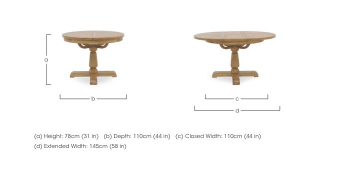 Augusta Round Extending Dining Table in  on Furniture Village