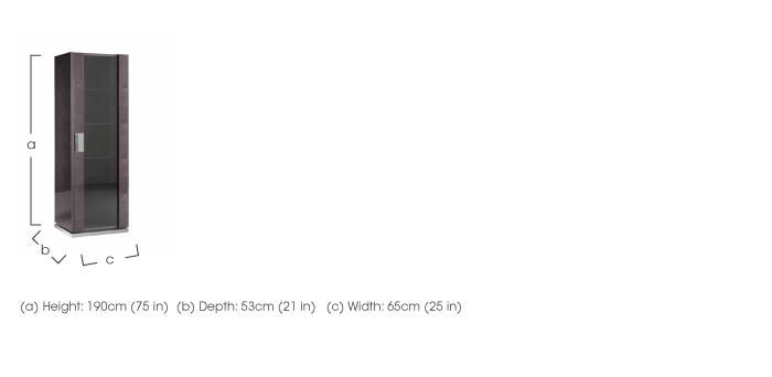 Avellino 1-Door Right Hand Facing Curio Cabinet in  on Furniture Village