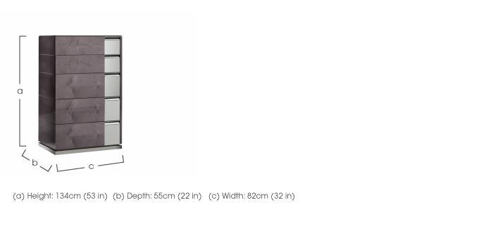 Avellino 5 Drawer Chest in  on Furniture Village