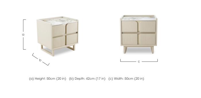 Avorio 2 Drawer Bedside Cabinet in  on Furniture Village