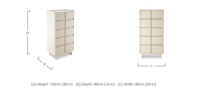 Avorio 5 Drawer Tallboy in  on Furniture Village