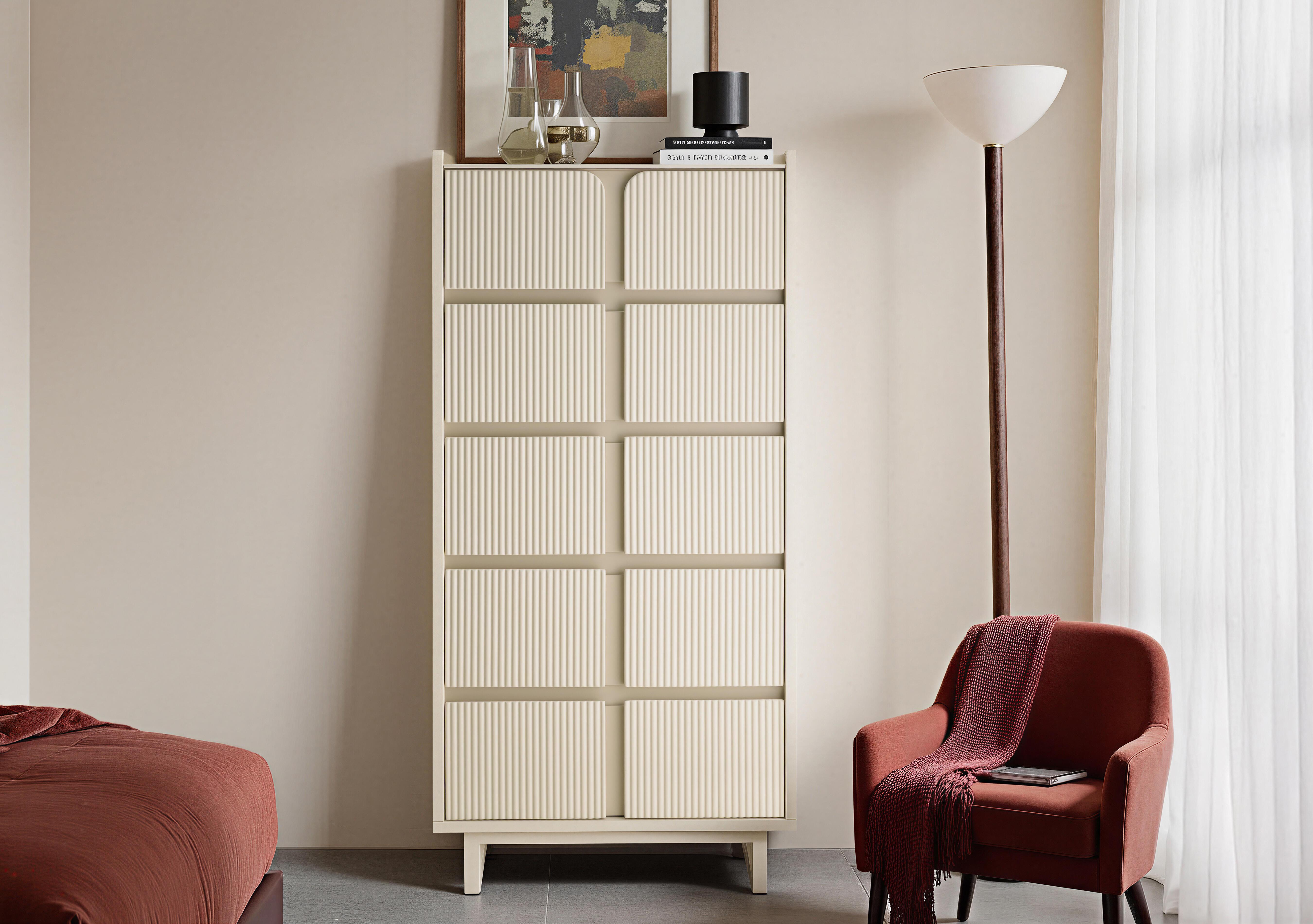 Avorio 5 Drawer Tallboy in  on Furniture Village