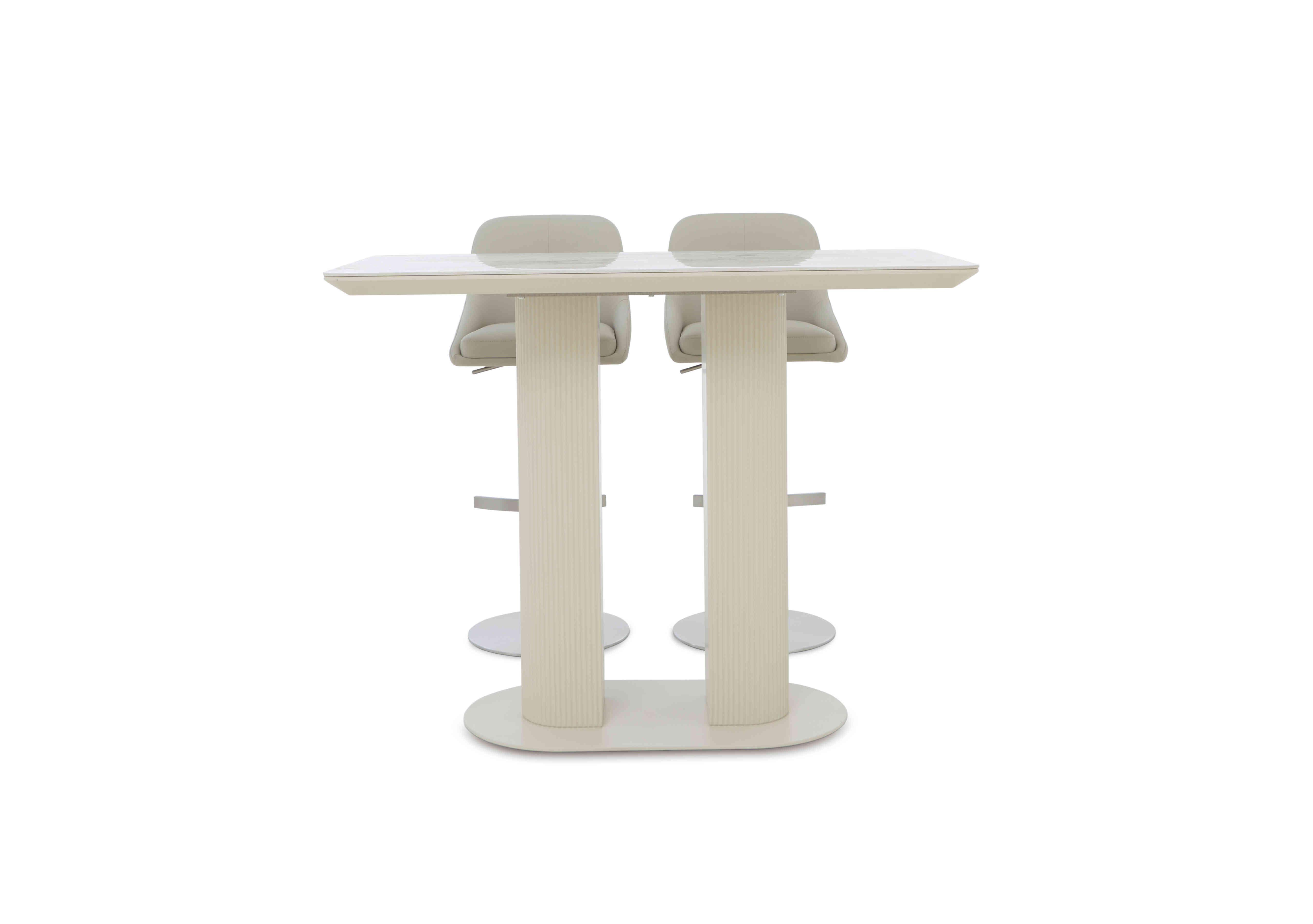 Avorio 130cm Bar Table and 2 Swivel Bar Stools Set in  on Furniture Village