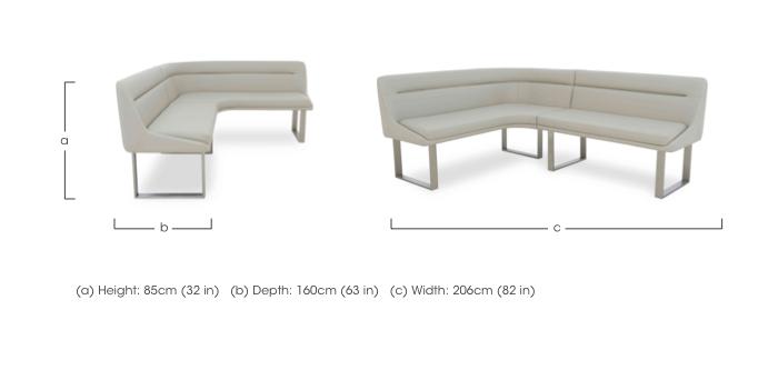 Avorio Left Hand Facing Corner Dining Bench in  on Furniture Village