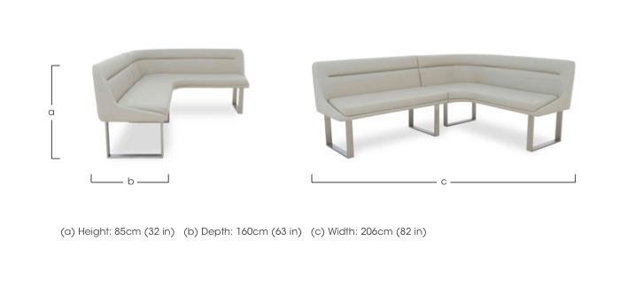 Avorio Right Hand Facing Corner Dining Bench in  on Furniture Village