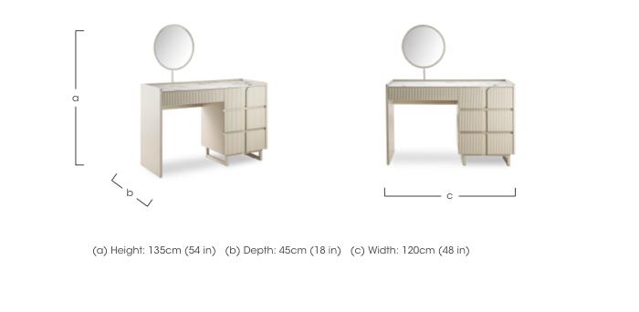 Avorio Dressing Table and Mirror in  on Furniture Village