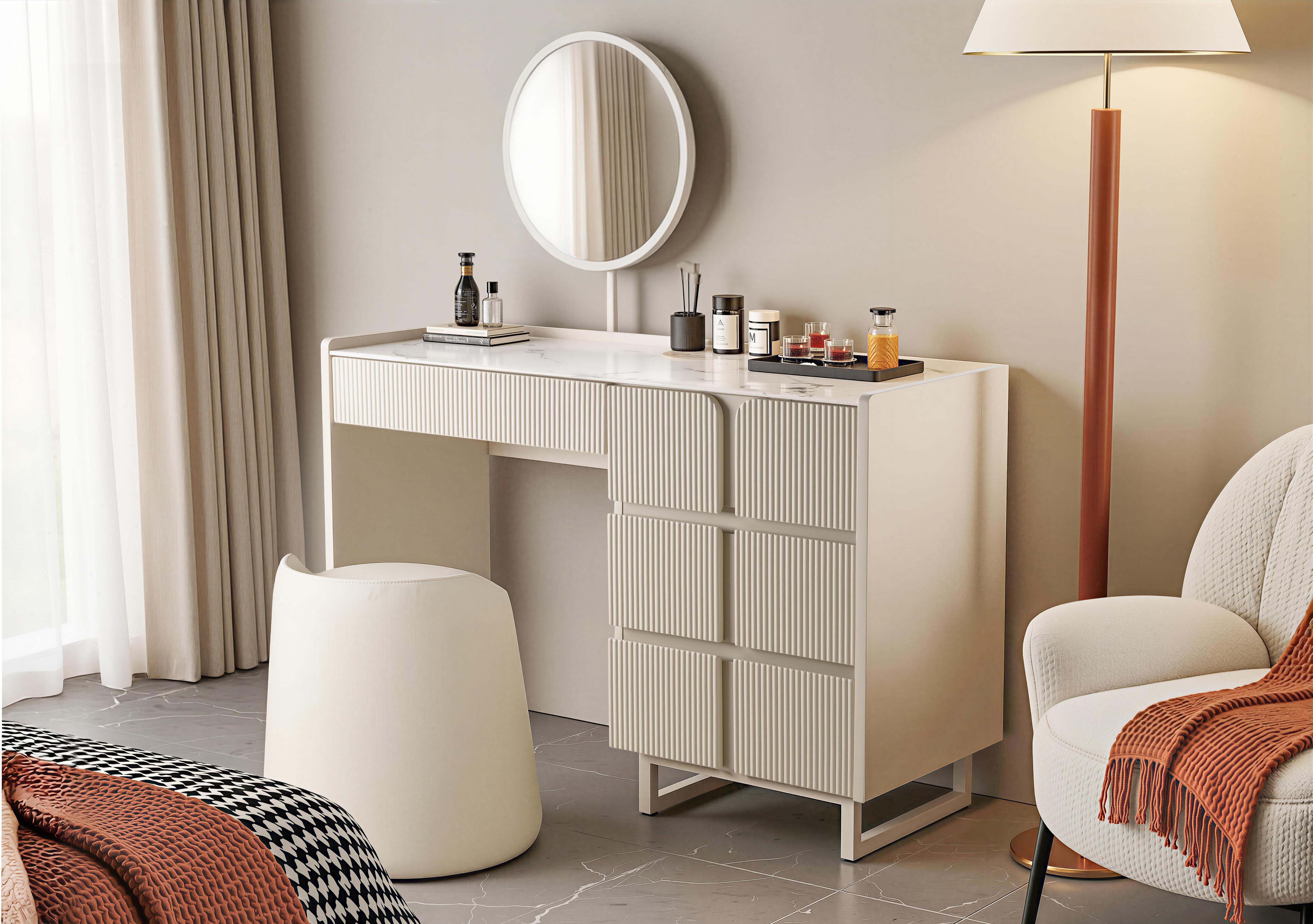 Avorio Dressing Table, Mirror and Dressing Table Stool in  on Furniture Village