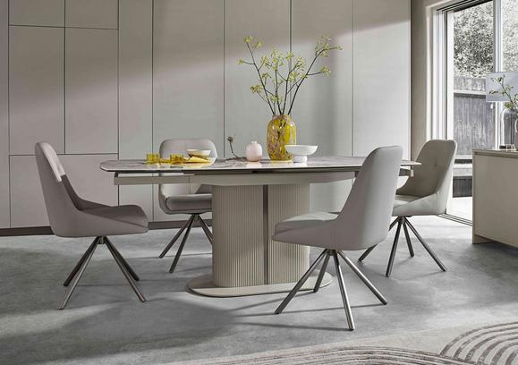 4-Piece Dining Table Set With Bench & 2 Chairs - Small Space Kitchen Set, Gray Industrial Style