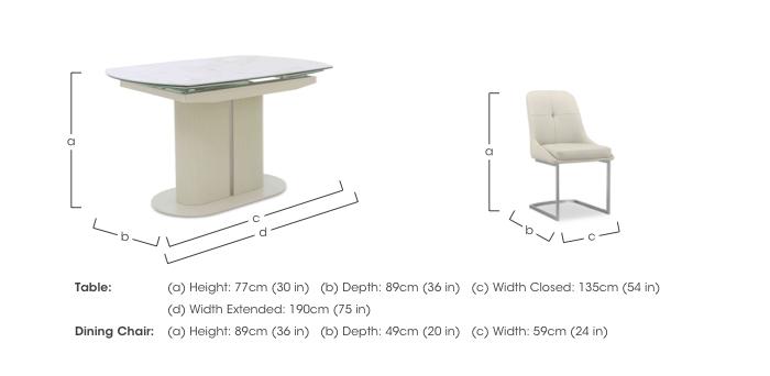 Avorio Swivel Extending Dining Table and 4 Cantilever Dining Chairs Set in  on Furniture Village