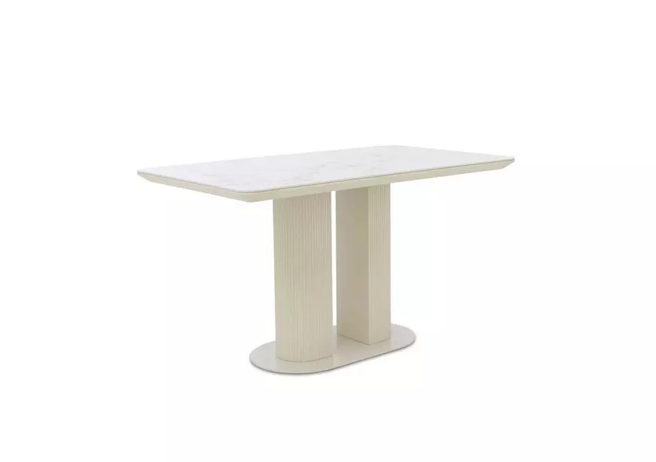 Avorio Fixed Dining Table and Right Hand Facing Corner Dining Bench Set