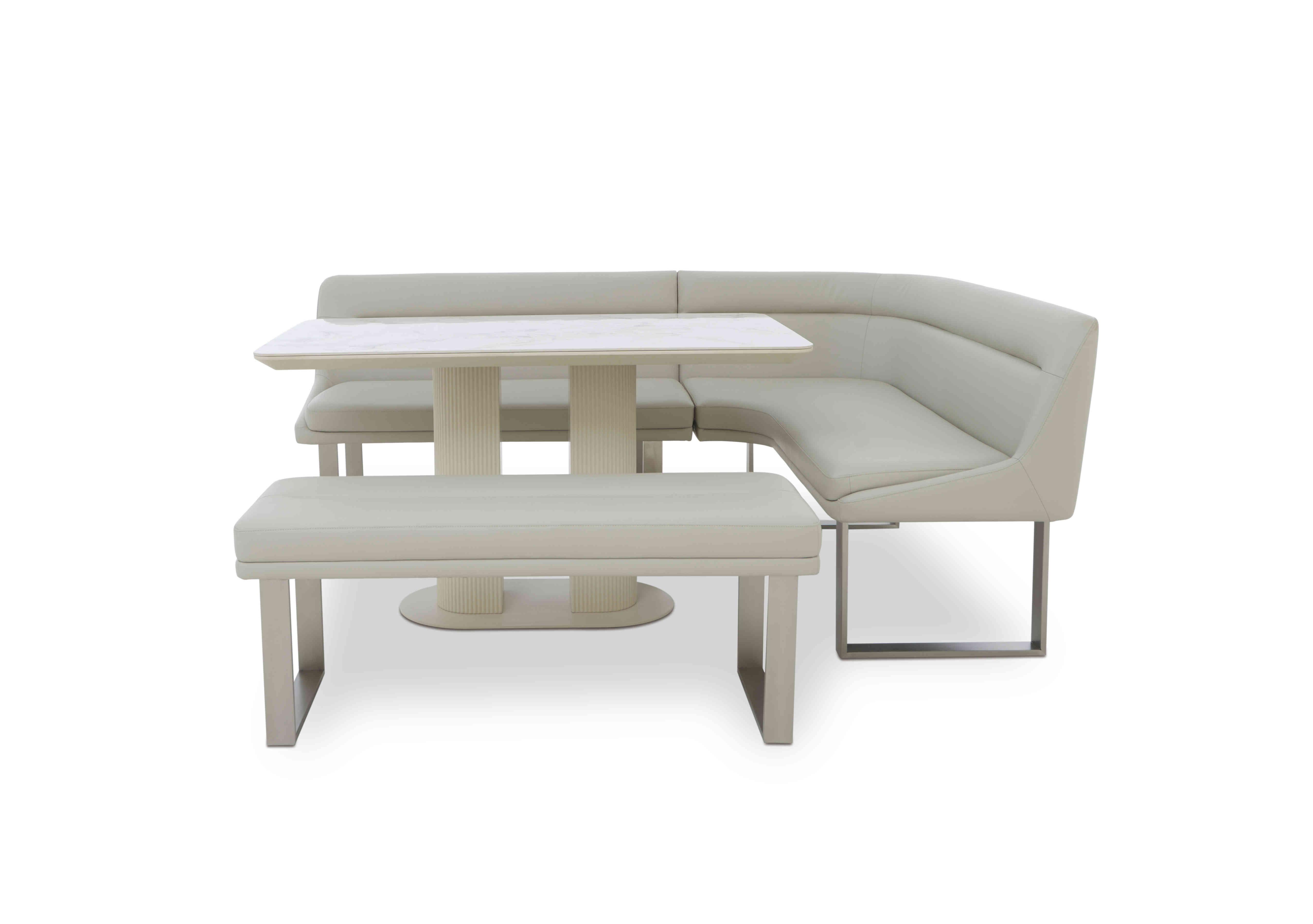Avorio Fixed Dining Table, Low Dining Bench and Right Hand Facing Corner Dining Bench Set in  on Furniture Village