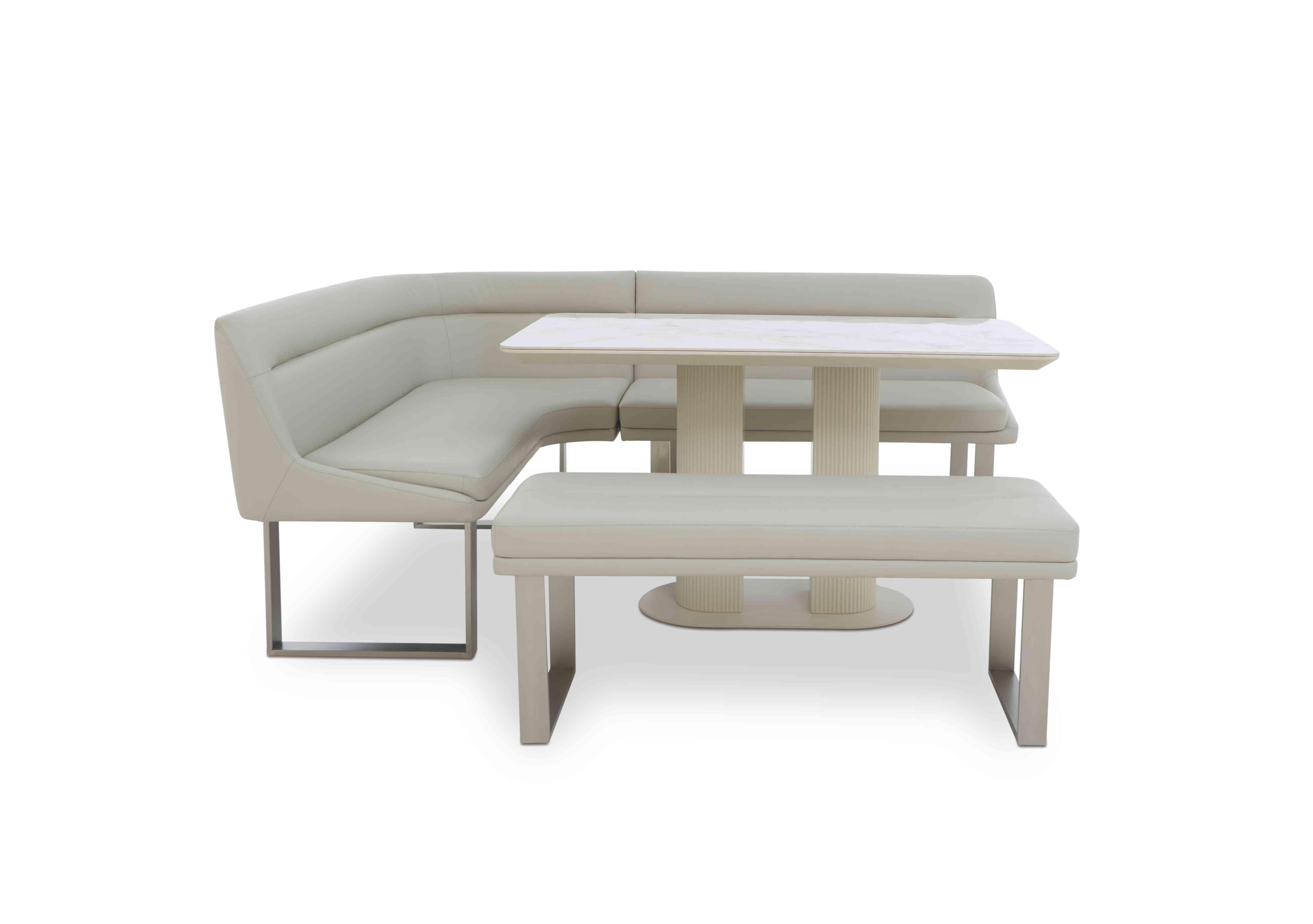 Avorio Fixed Dining Table, Low Dining Bench and Left Hand Facing Corner Dining Bench Set in  on Furniture Village