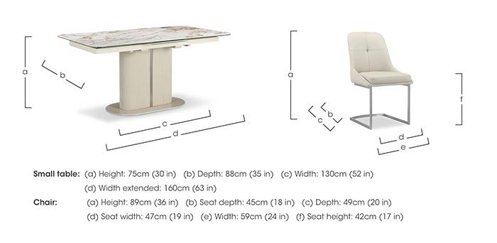 Avorio Small Pop-Up Extending Dining Table and 4 Dining Chairs in  on Furniture Village