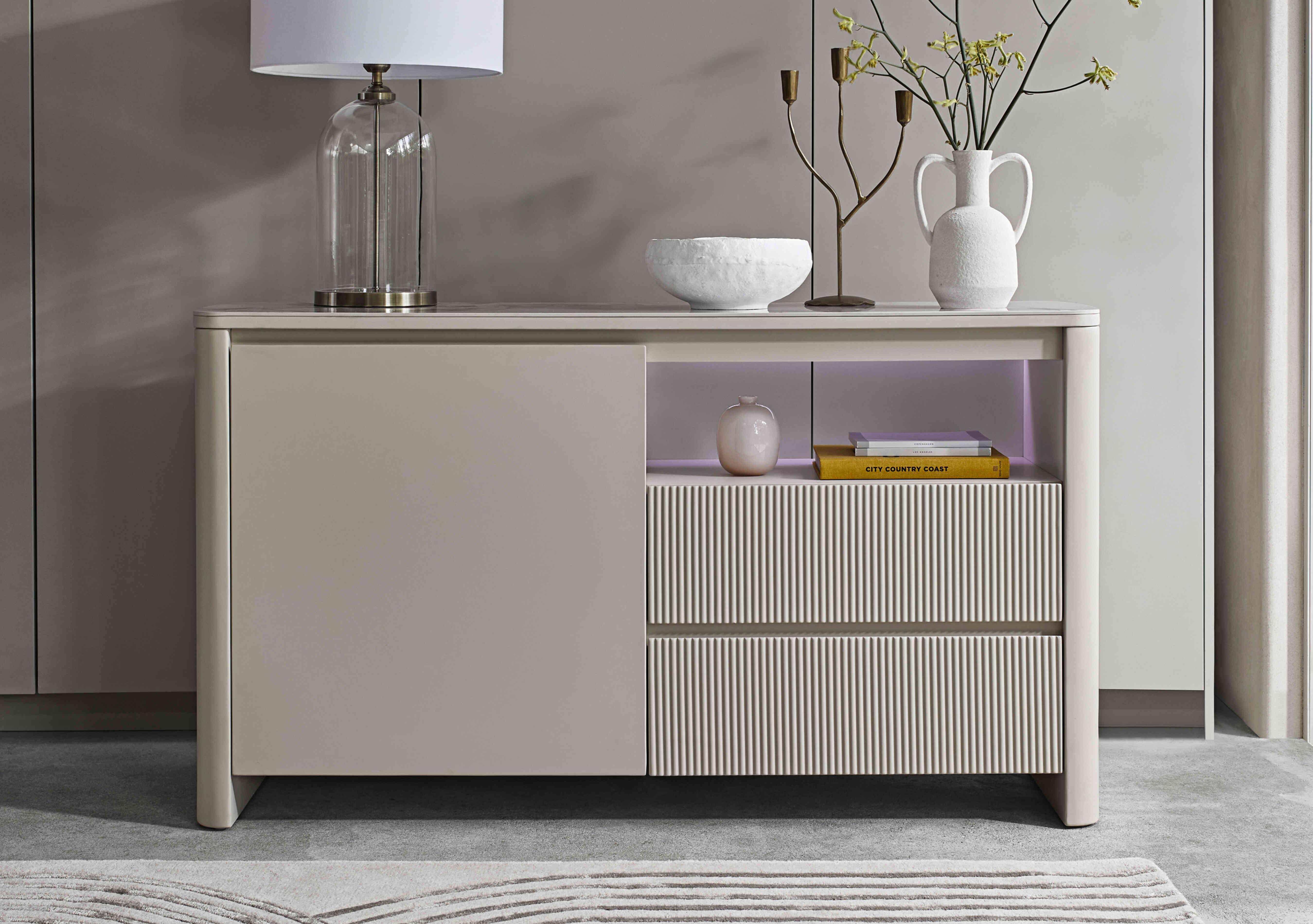 Avorio Small Sideboard with LED lighting in  on Furniture Village