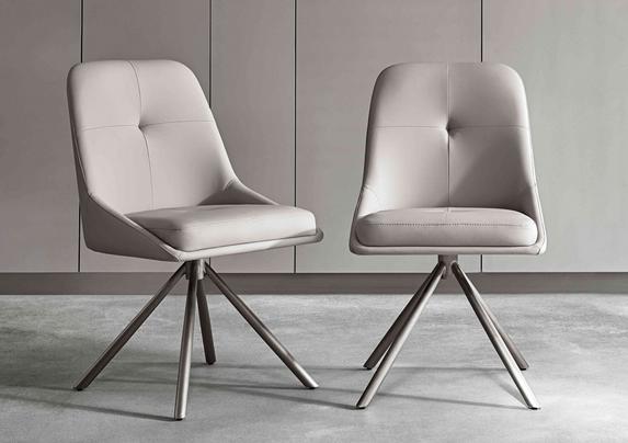 Avorio Set of Swivel Dining Chairs Furniture Village