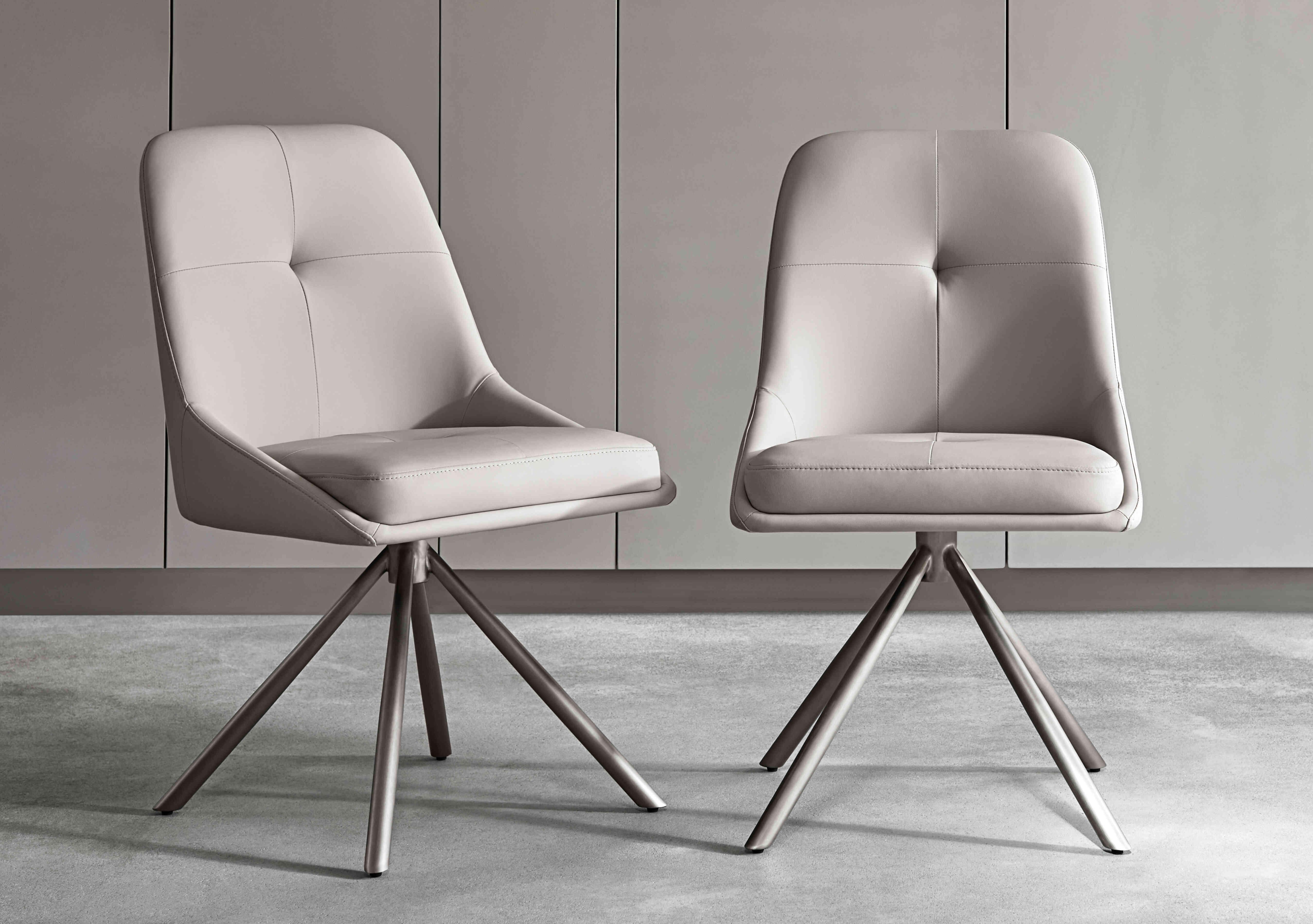 Avorio Set of 6 Swivel Dining Chairs in  on Furniture Village