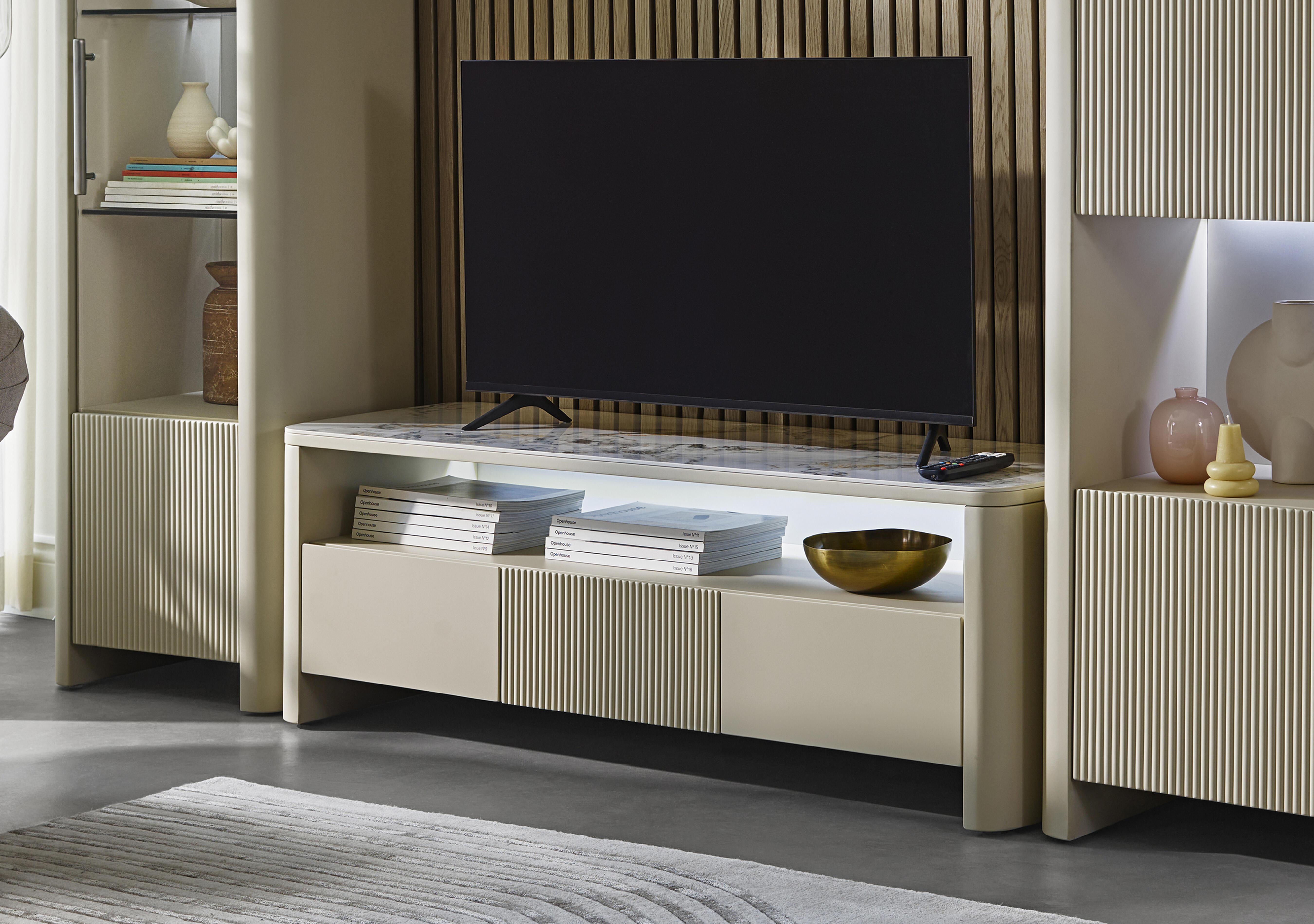 Avorio TV Unit with LED Lights in  on Furniture Village