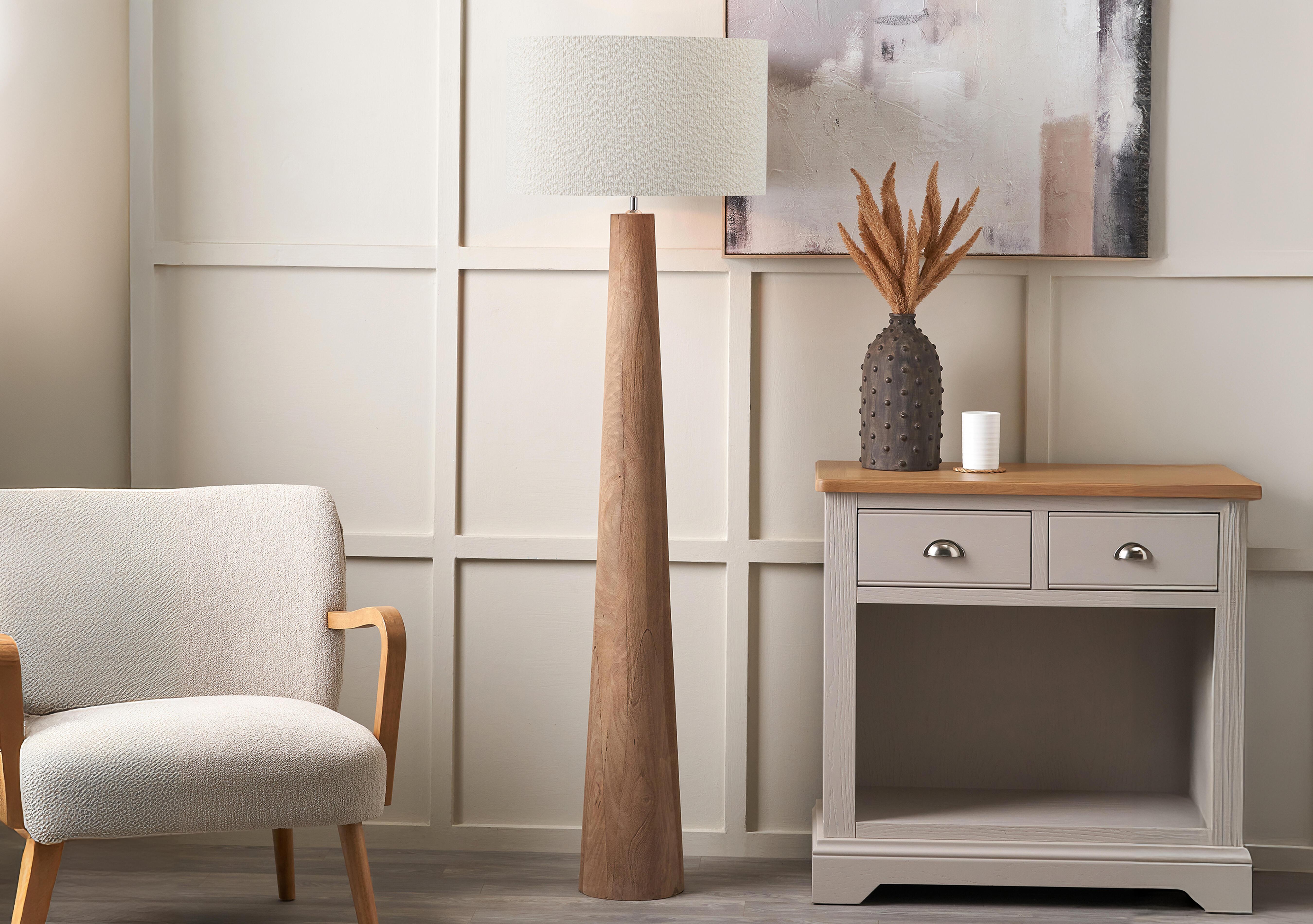 Basker Wood Floor Lamp in  on Furniture Village