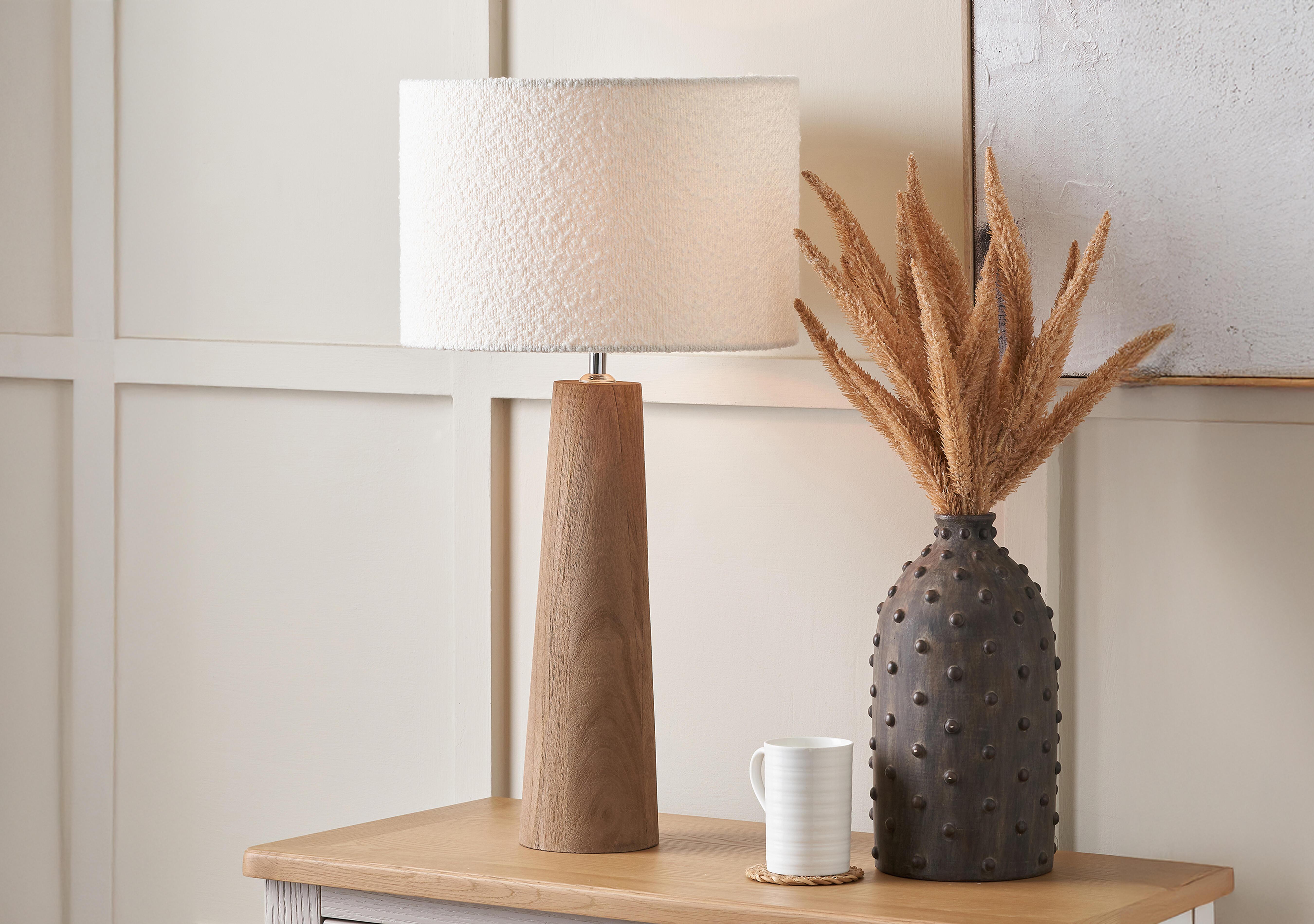 Basker Wood Table Lamp in  on Furniture Village