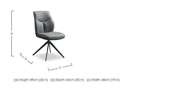 Bastille Set of 6 Faux Leather Swivel Dining Chairs in  on Furniture Village