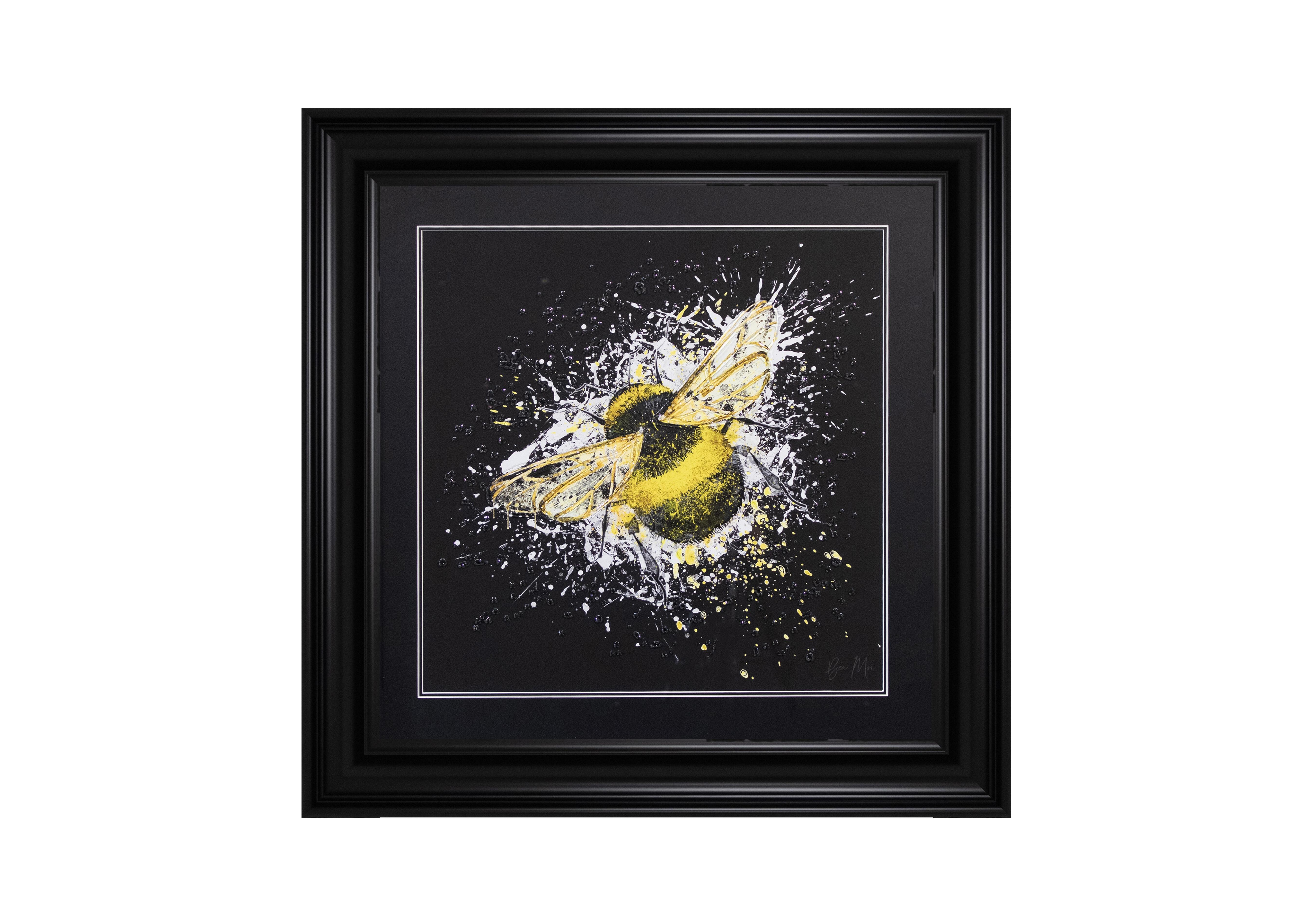 Bumble Bee Black Framed Art in  on Furniture Village