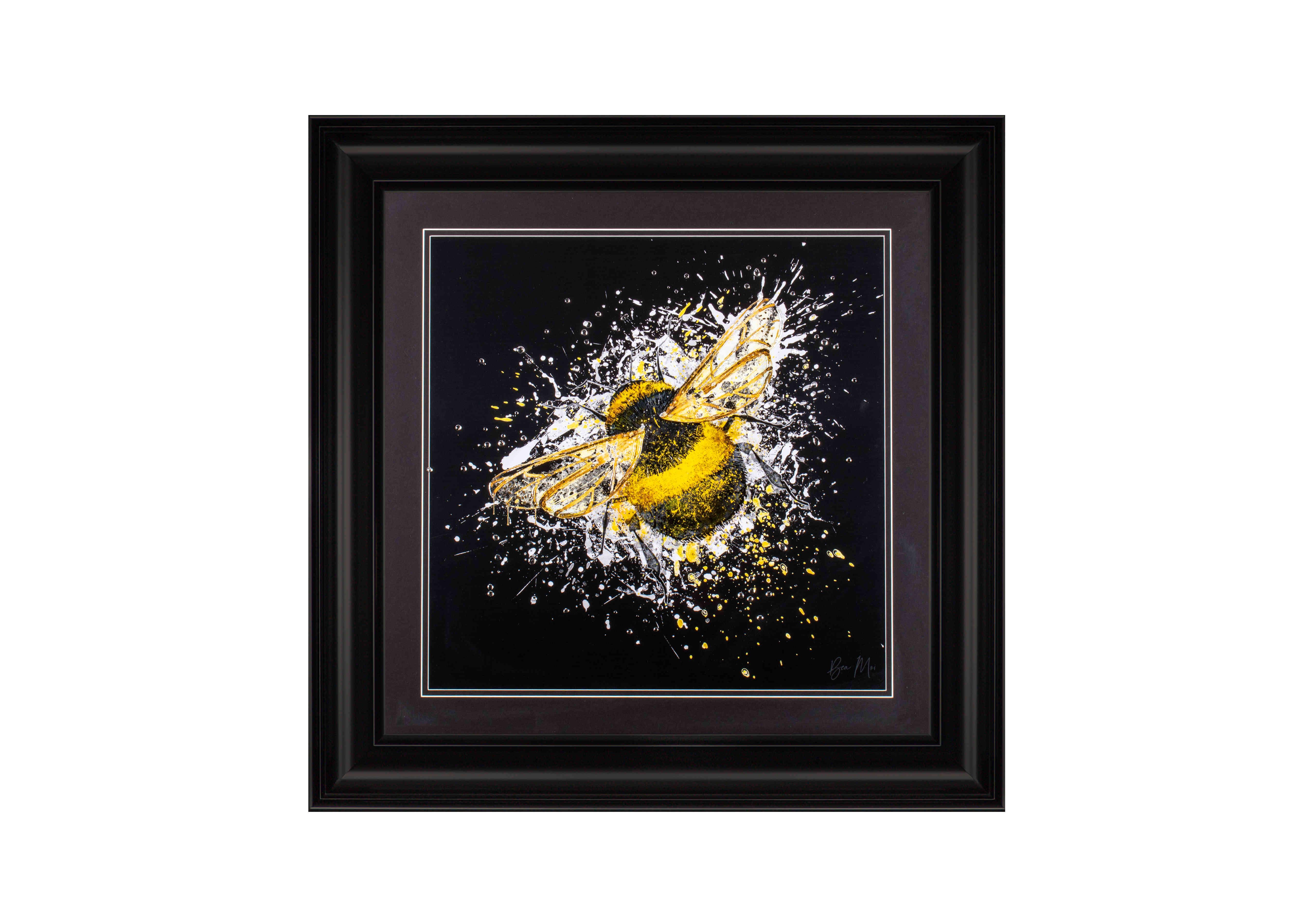 Bumble Bee Black Framed Art in  on Furniture Village