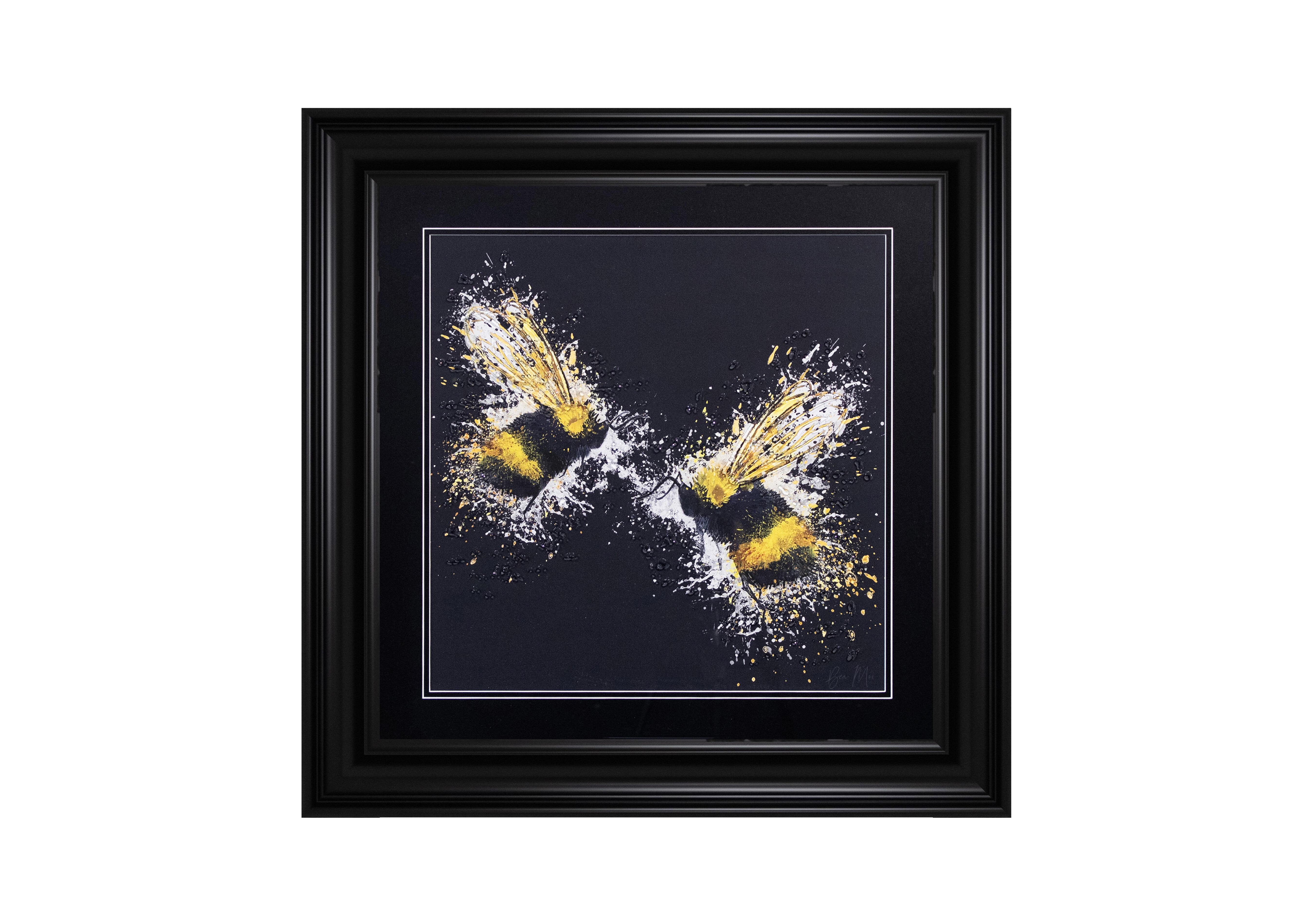 Bee Love Black Framed Art in  on Furniture Village