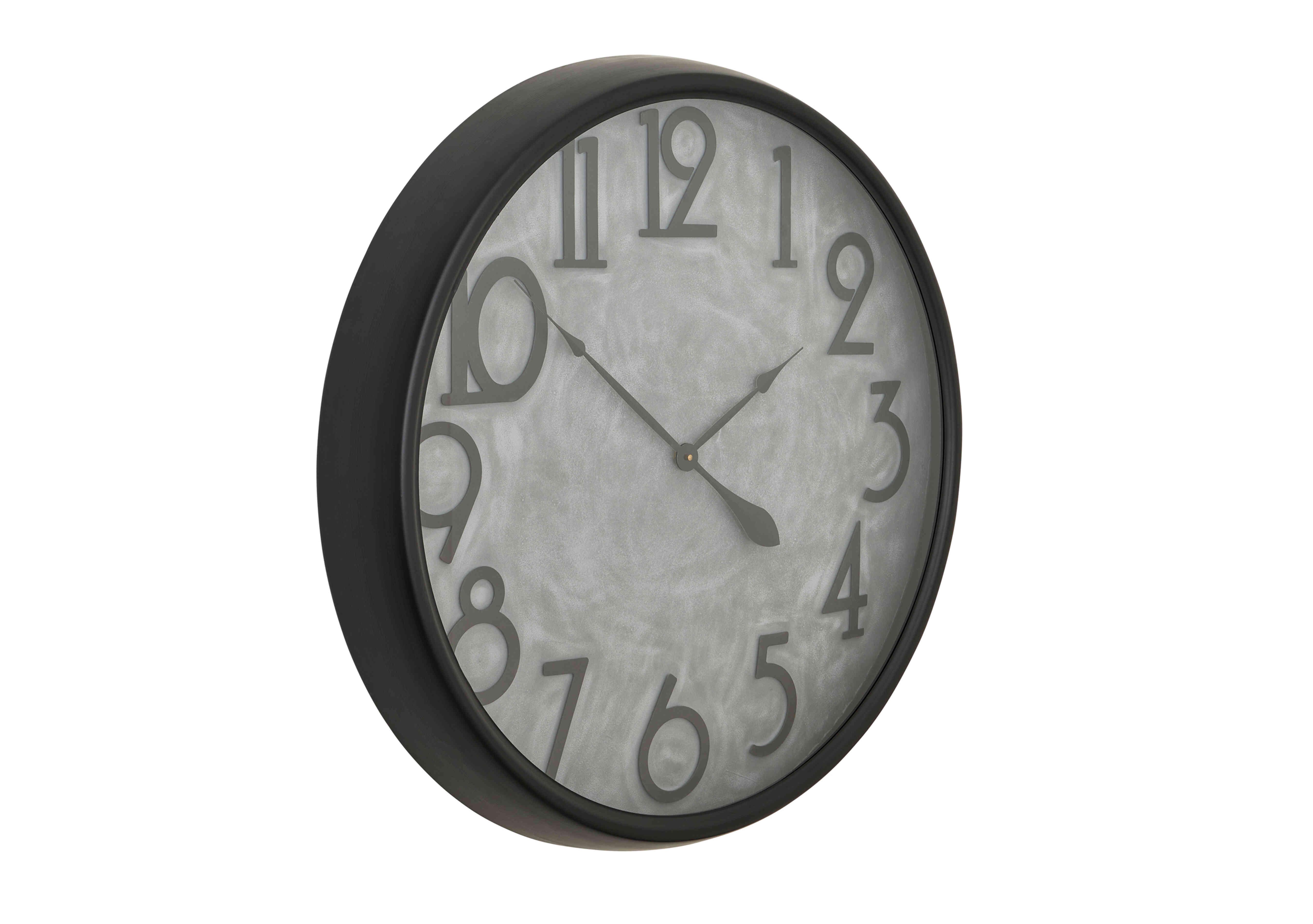 Beton Black Wall Clock in  on Furniture Village