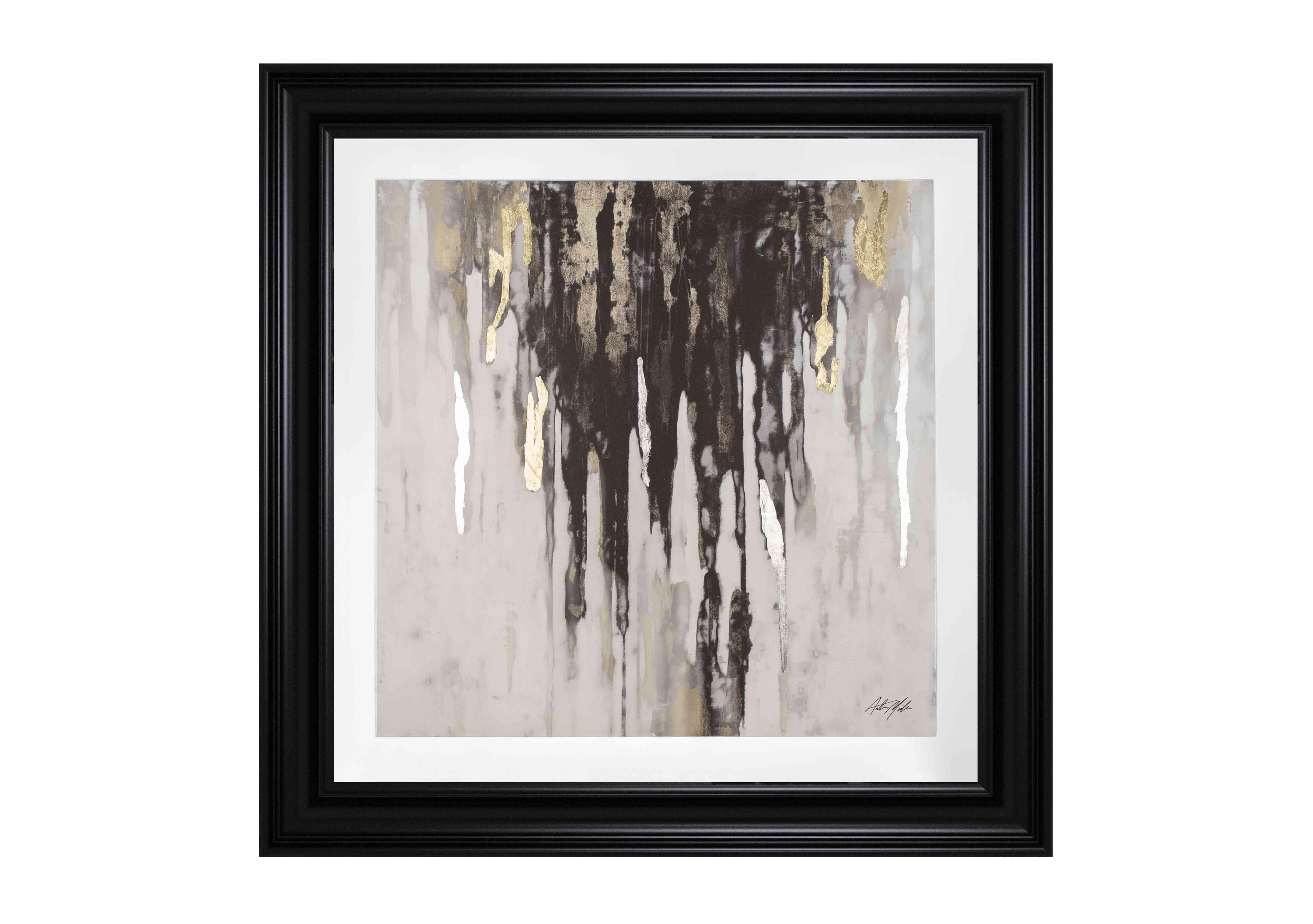 Black Gold Abstract 1 Framed Picture in  on Furniture Village