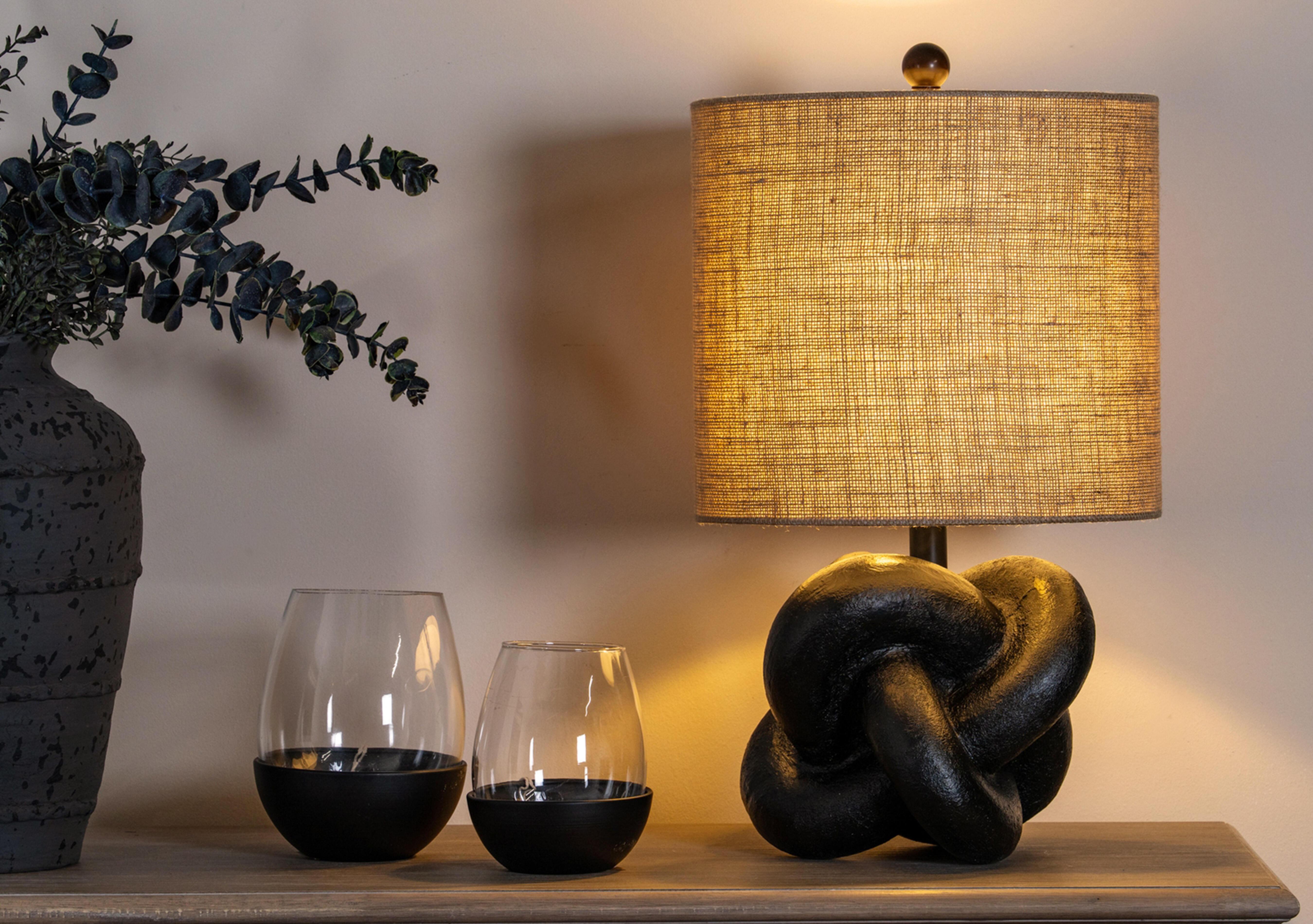 Black Knot Table Lamp in  on Furniture Village