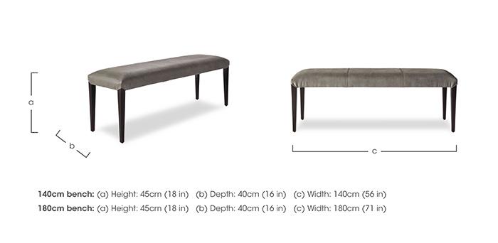 Blade Fabric Bench in  on Furniture Village