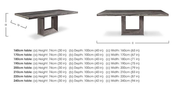 Blade Rectangular Dining Table with Straight Edges in  on Furniture Village