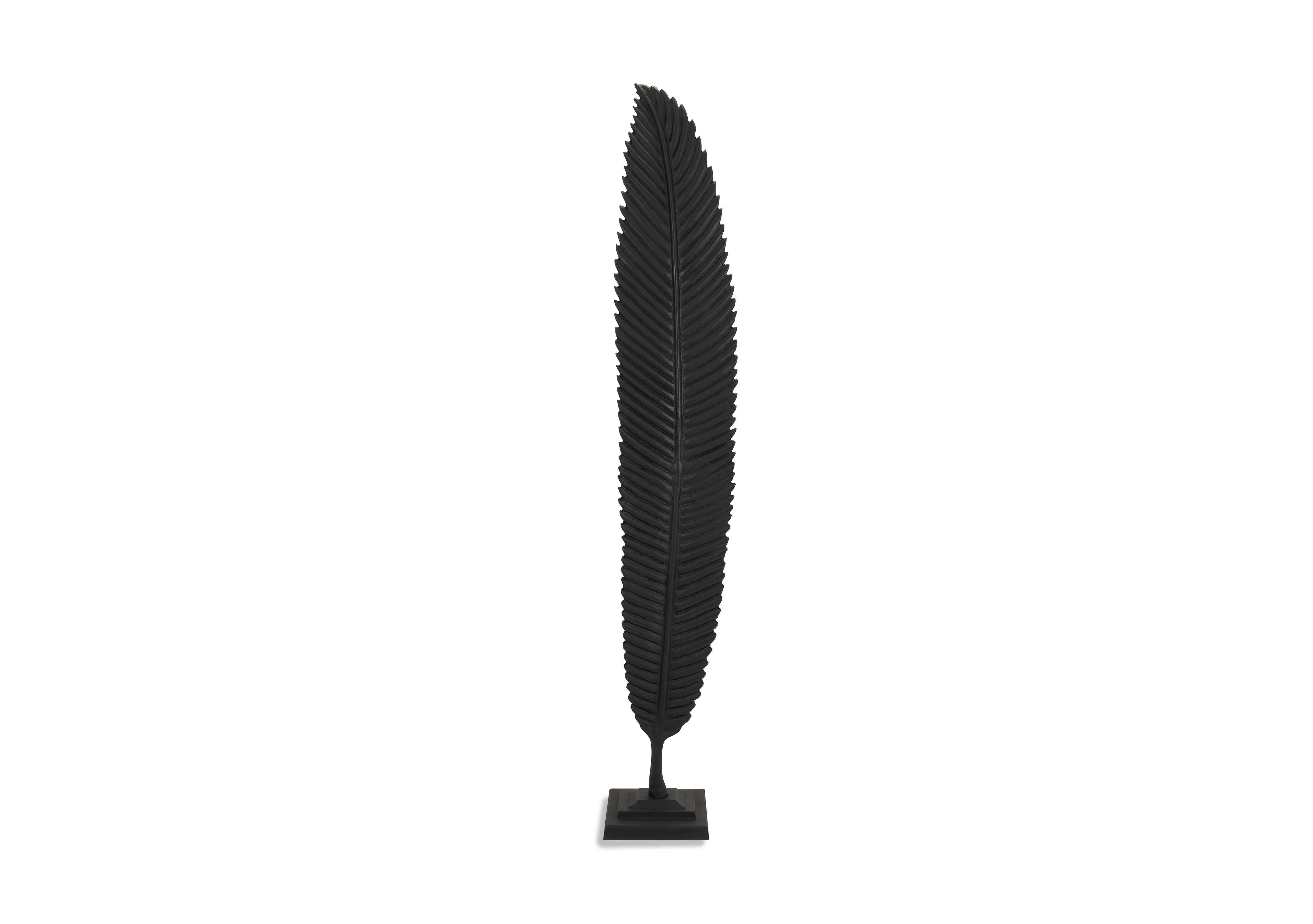 Black Cast Leaf Ornament Large in  on Furniture Village