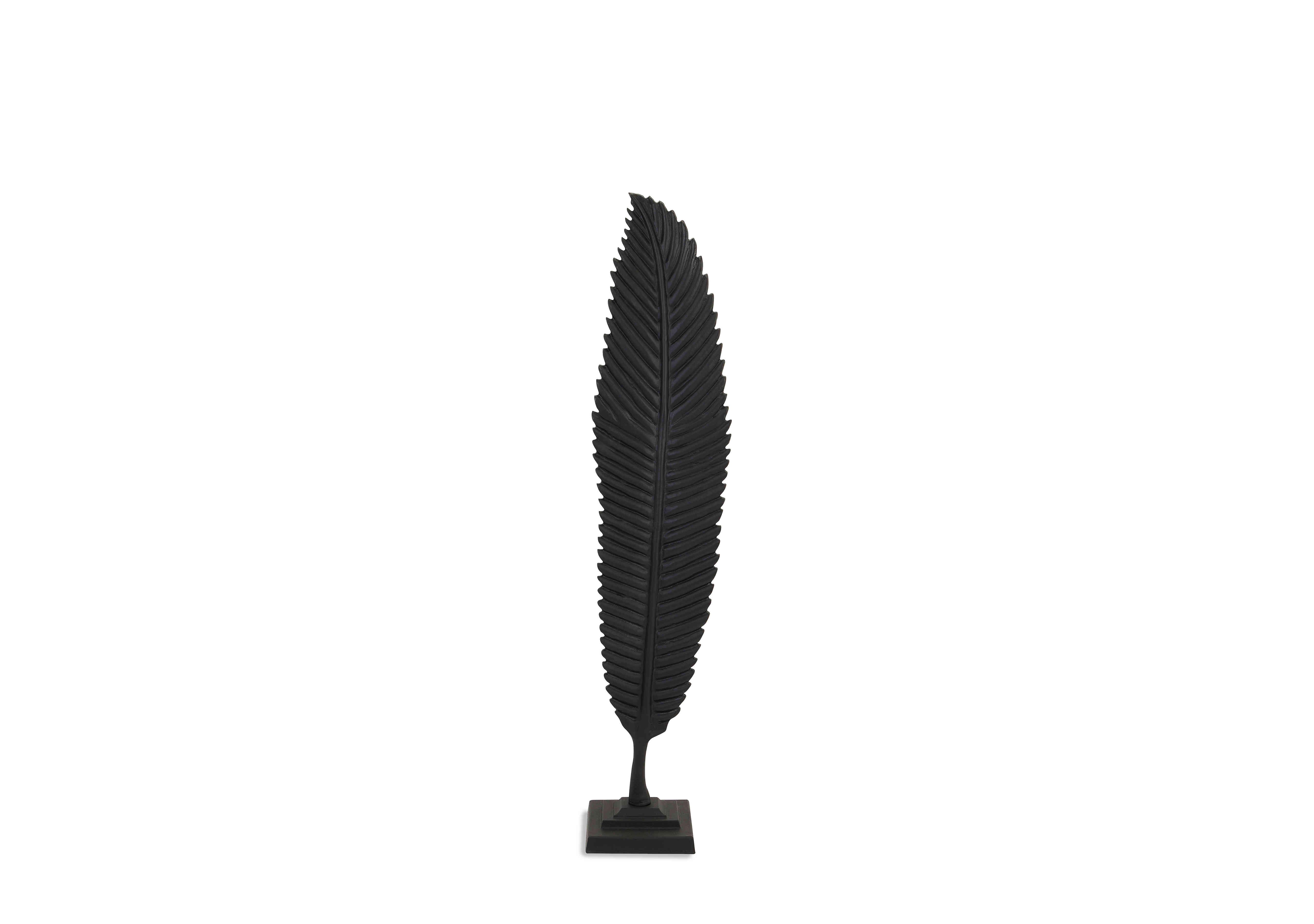 Black Cast Leaf Ornament in  on Furniture Village