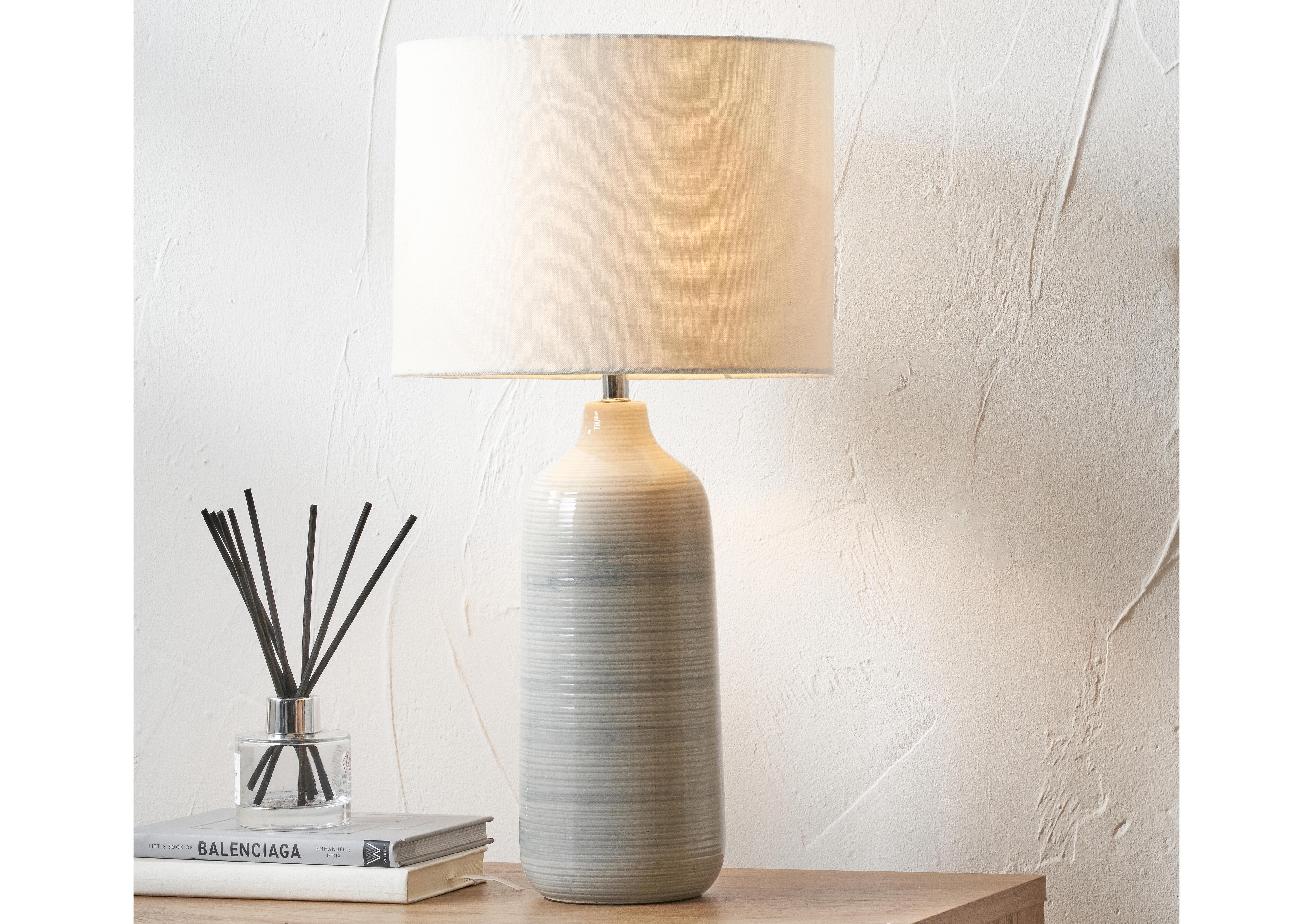 Blue Drift Table Lamp in  on Furniture Village