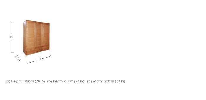 Bosco 3 Door Wardrobe in  on Furniture Village