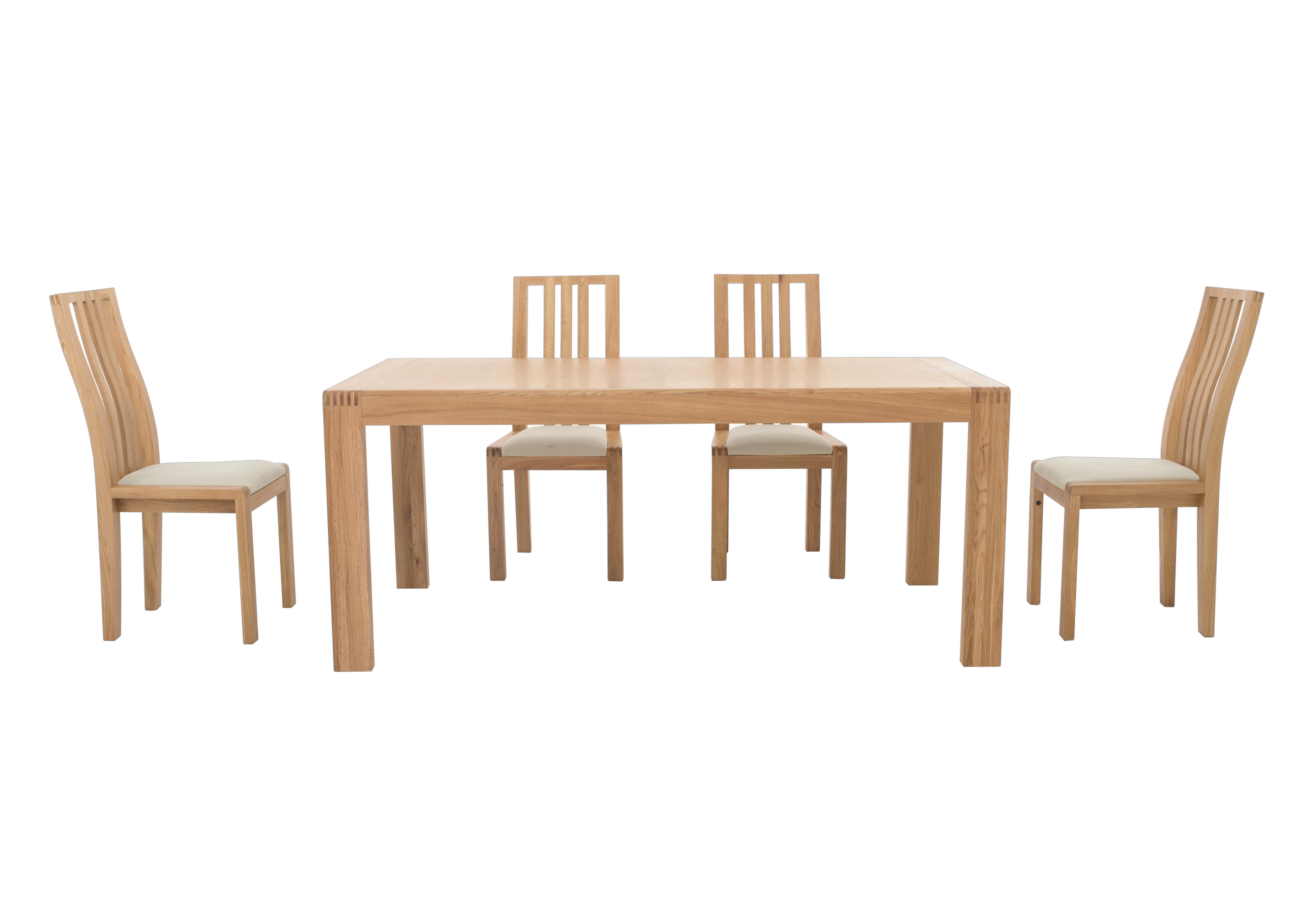 Bosco Medium Extending Table and 4 Slatted Chairs in  on Furniture Village