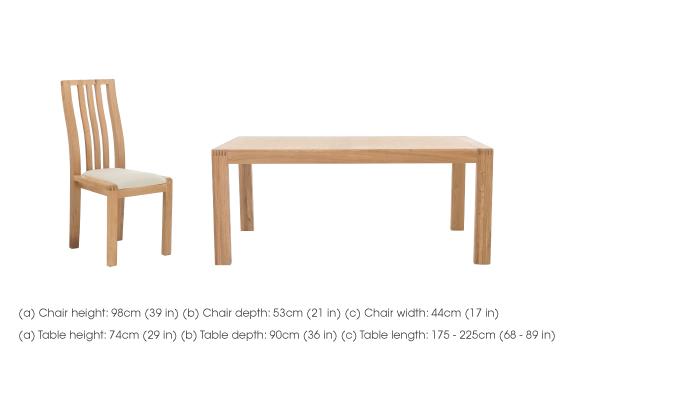 Bosco Medium Extending Table and 4 Slatted Chairs in  on Furniture Village