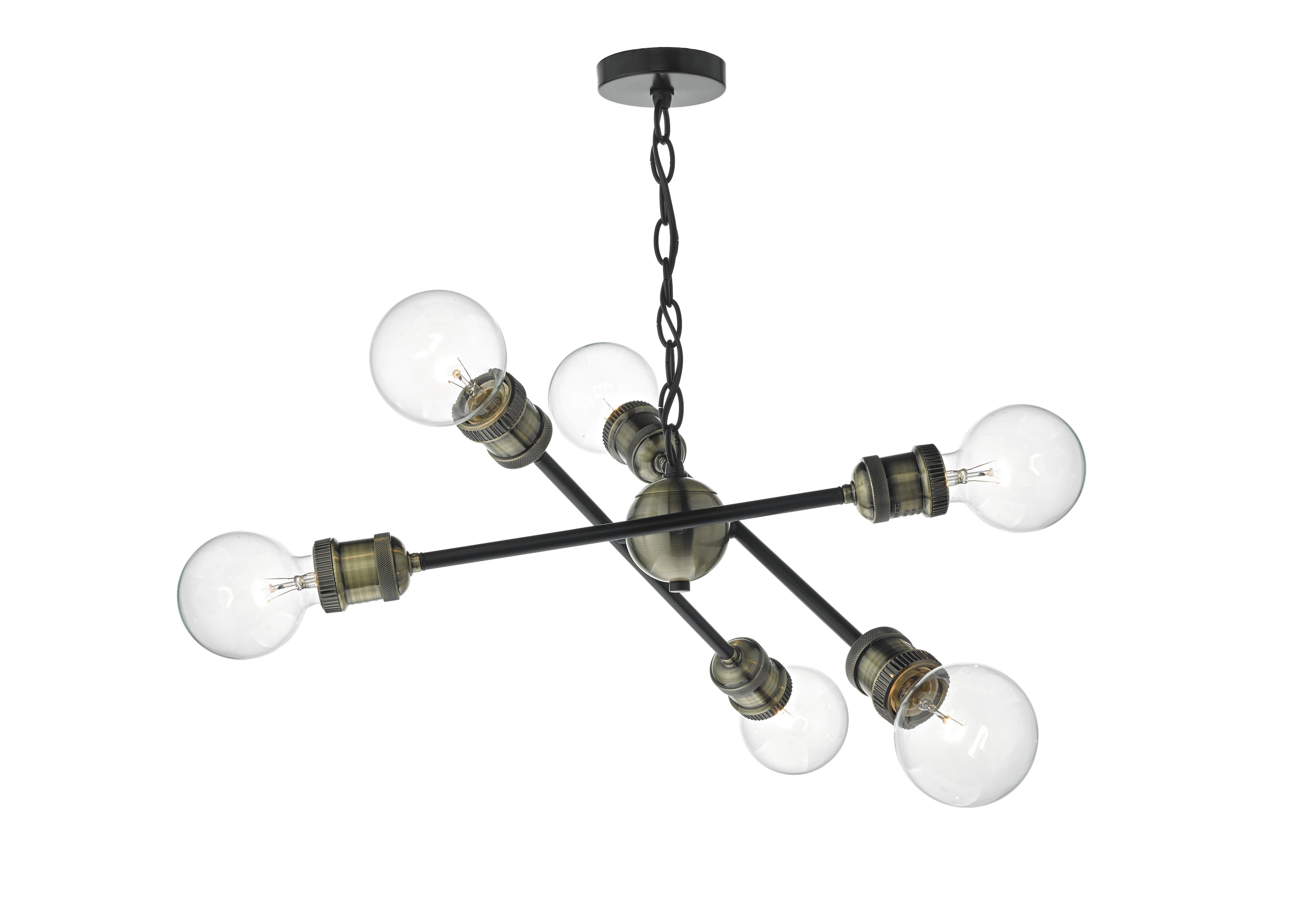 Brigade 6 Light Pendant Ceiling Light in  on Furniture Village