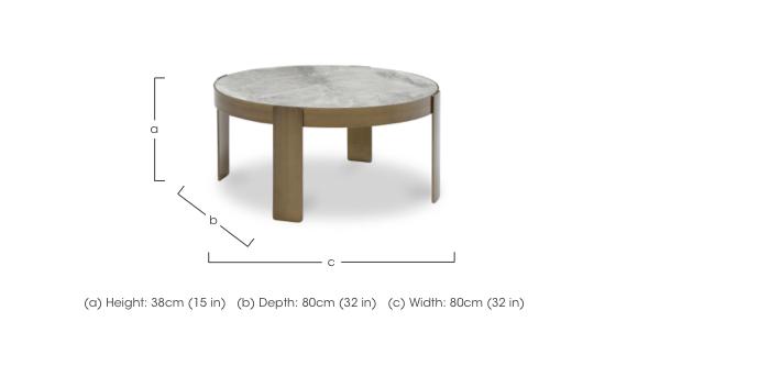 Bronze Round Coffee Table in  on Furniture Village