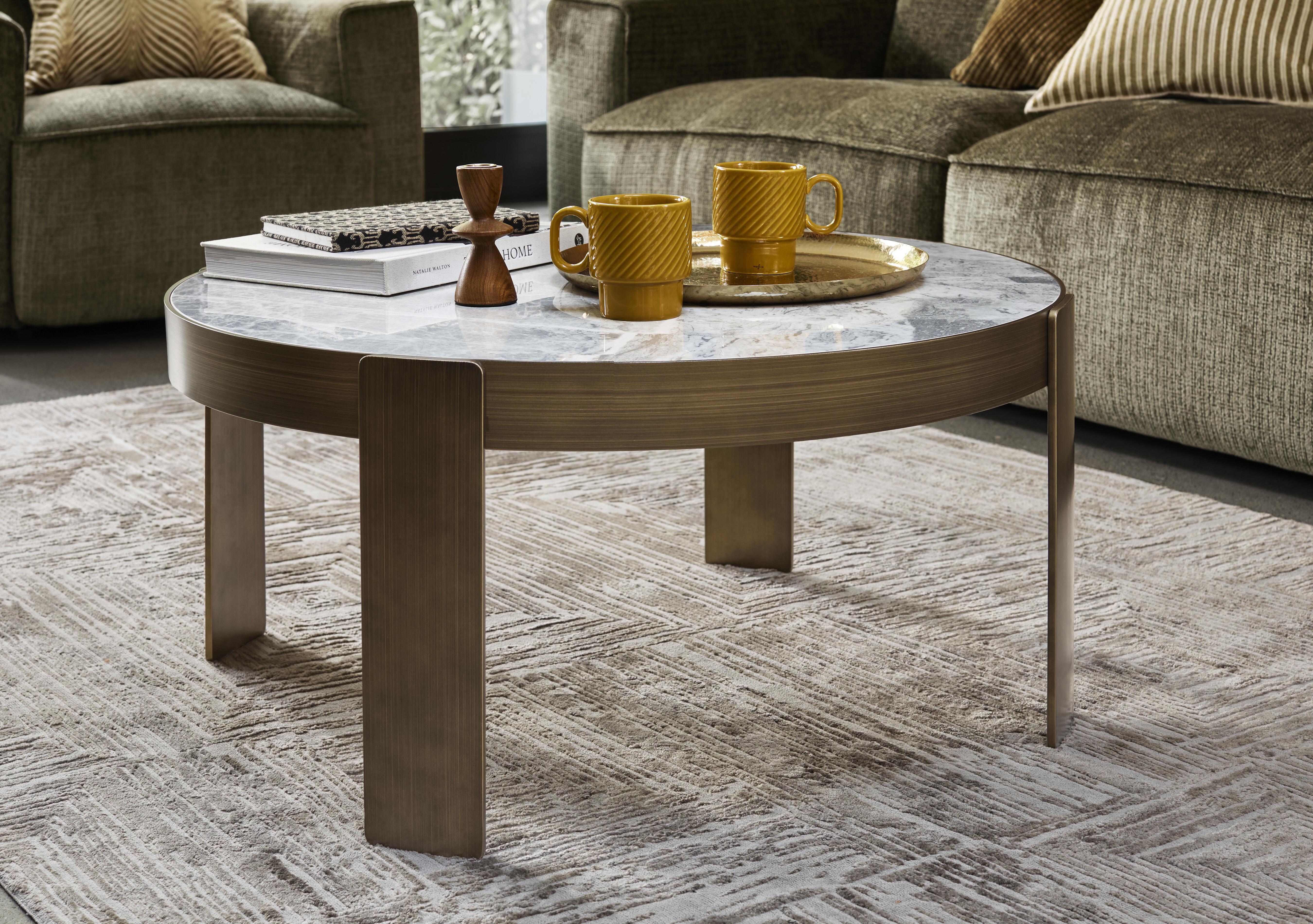 Bronze Round Coffee Table in  on Furniture Village