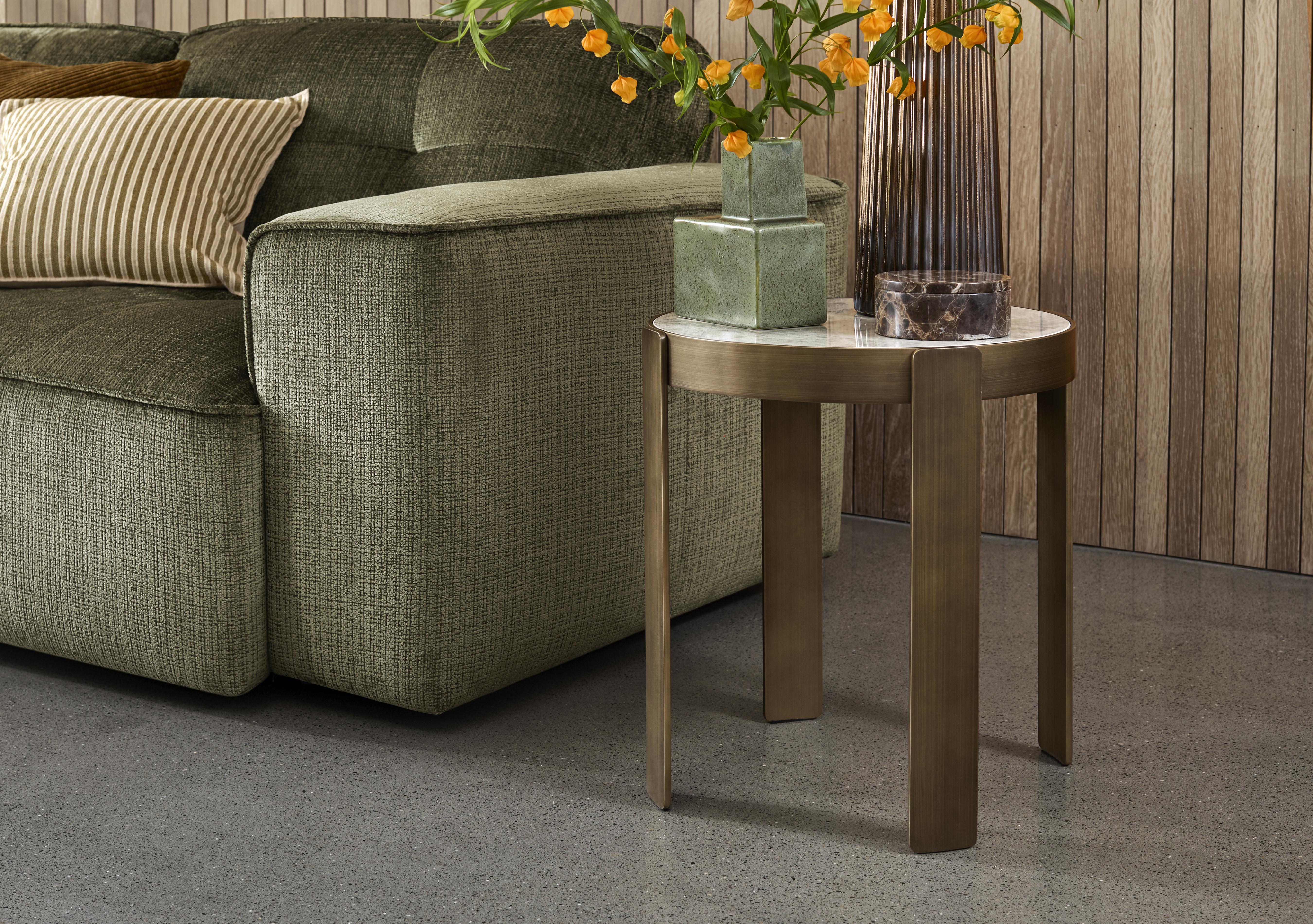 Bronze Round Lamp Table in  on Furniture Village