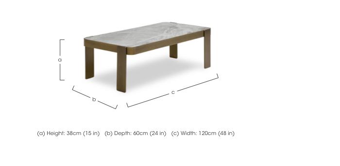Bronze Rectangular Coffee Table in  on Furniture Village