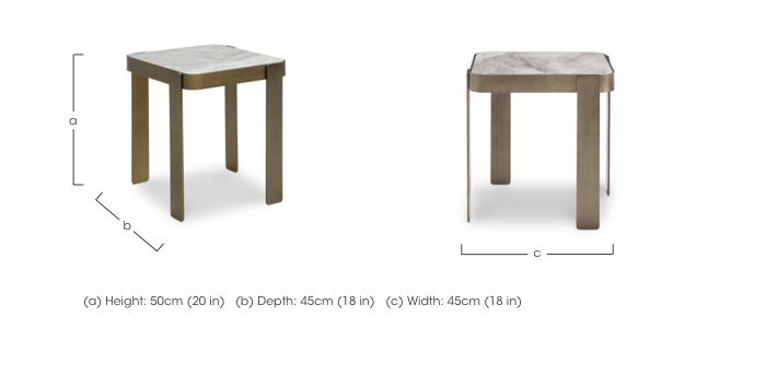 Bronze Square Lamp Table in  on Furniture Village