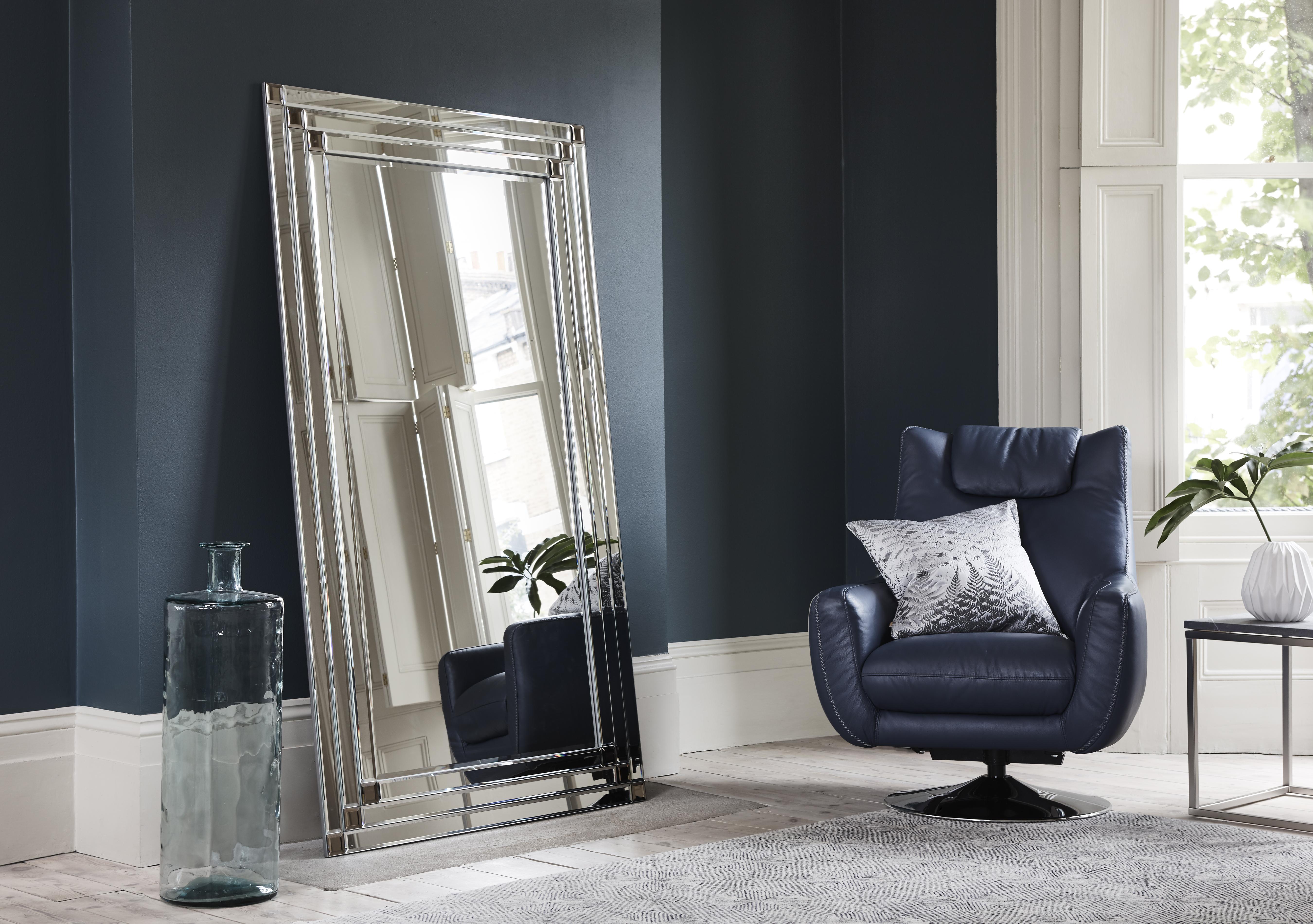 Bronze Corner Detail Leaner Mirror in  on Furniture Village