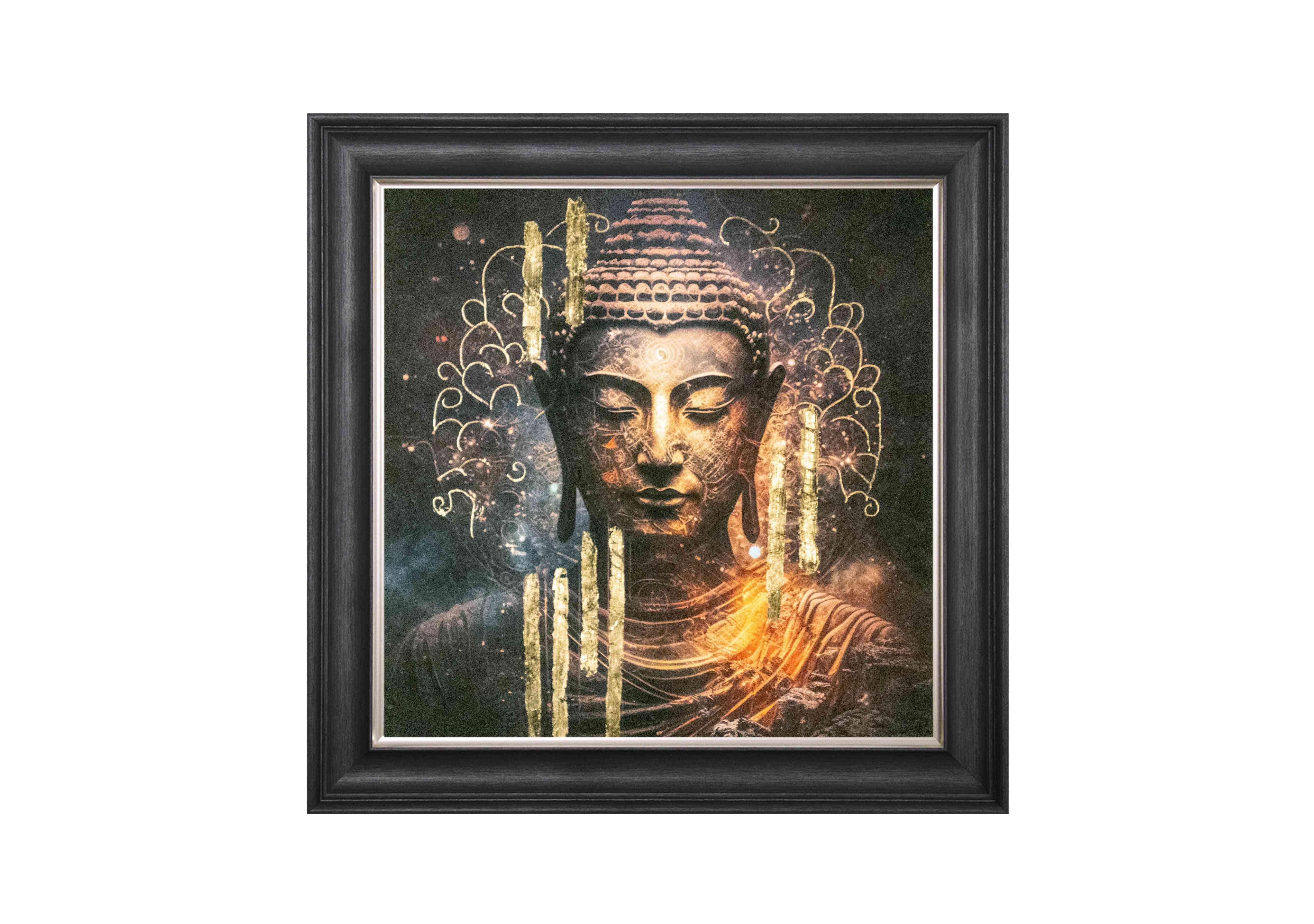 Buddha Gold Framed Picture in  on Furniture Village