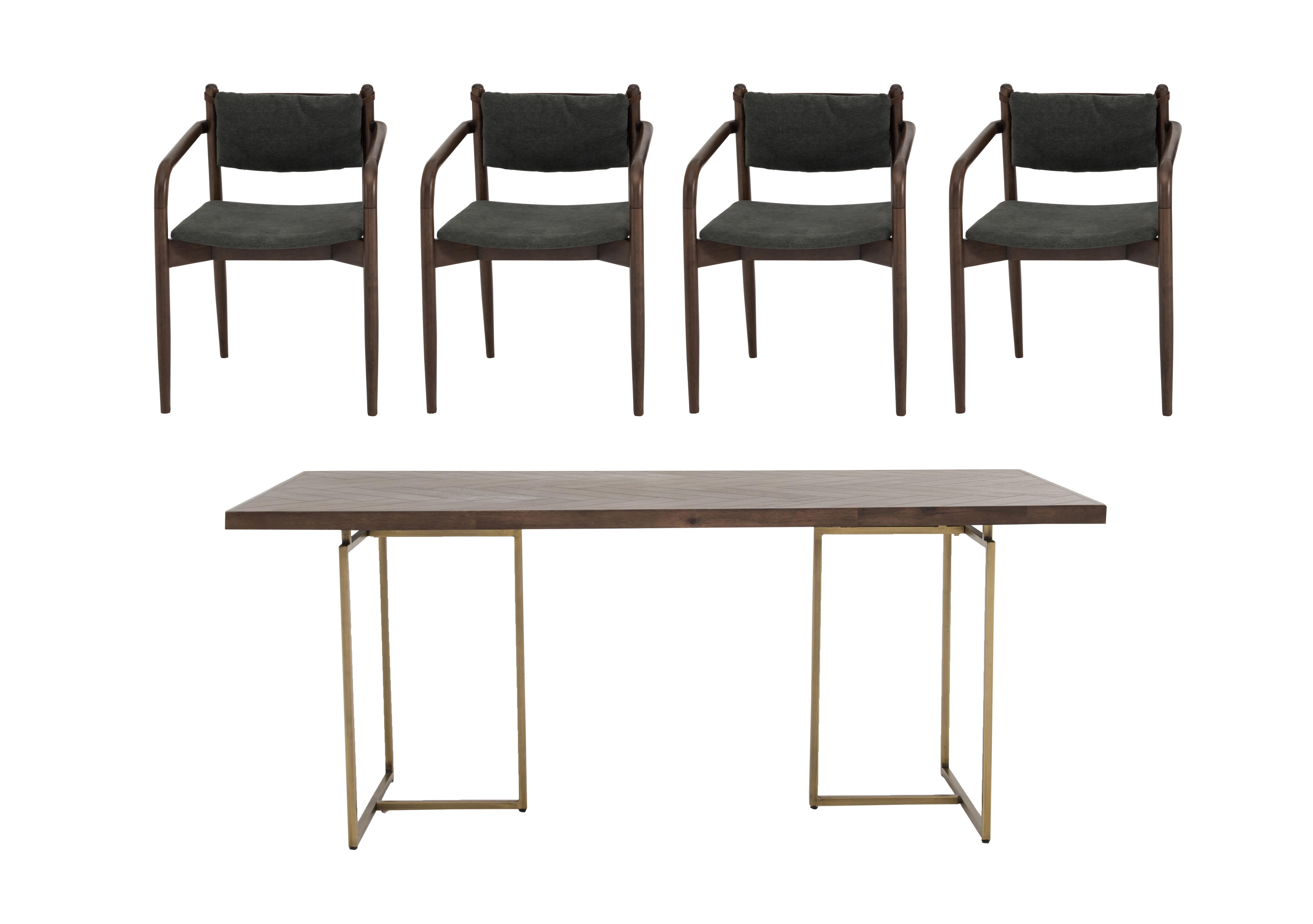 Art Deco Dining Table and 4 Dining Armchairs in  on Furniture Village