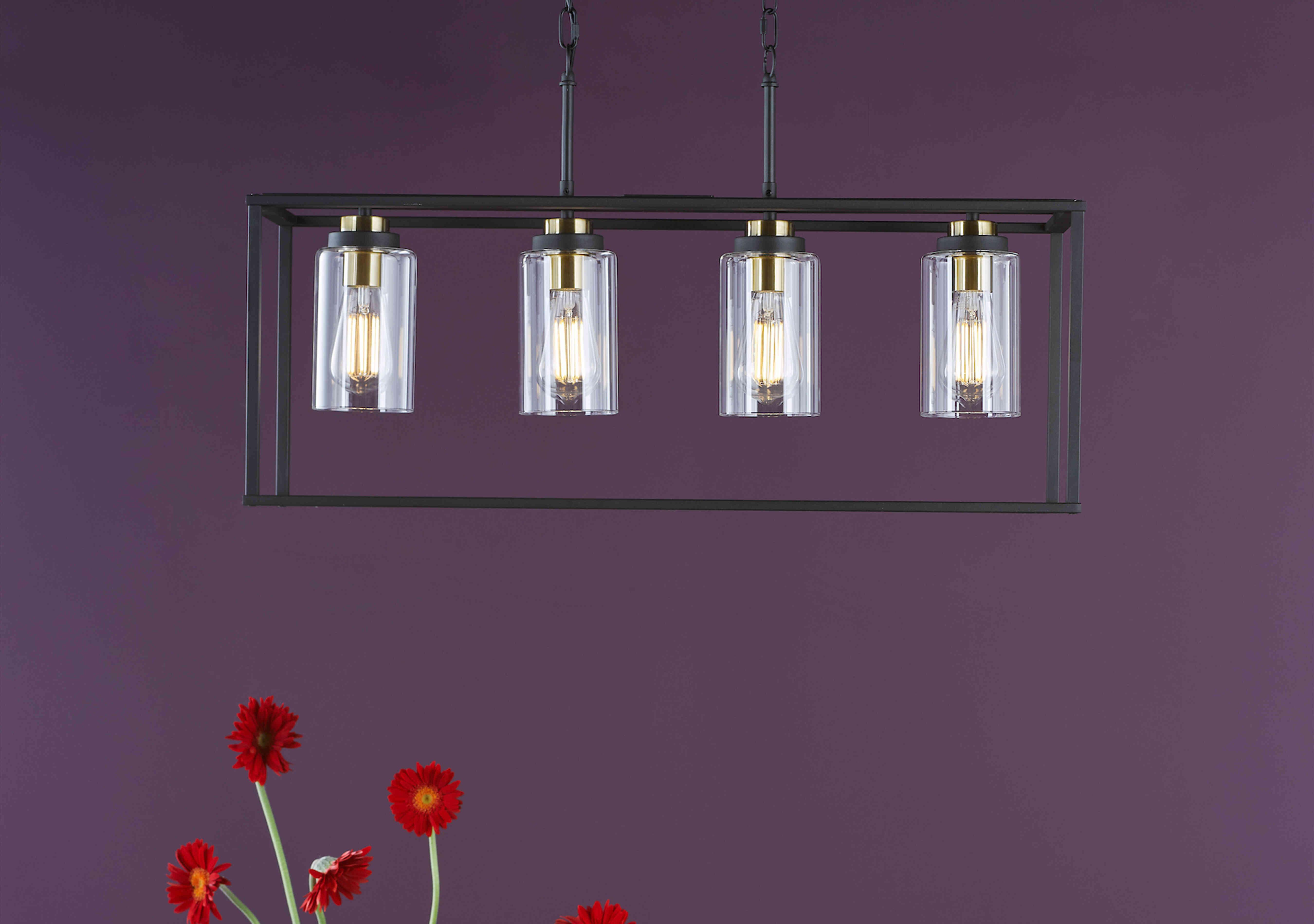 Cain 4 Light Bar Pendant Light in  on Furniture Village