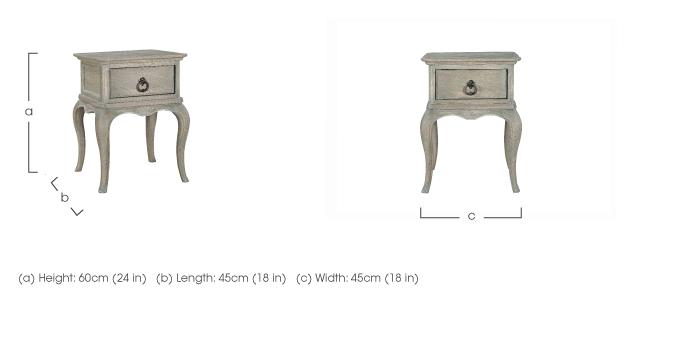 Camille Oak Bedside Table in  on Furniture Village