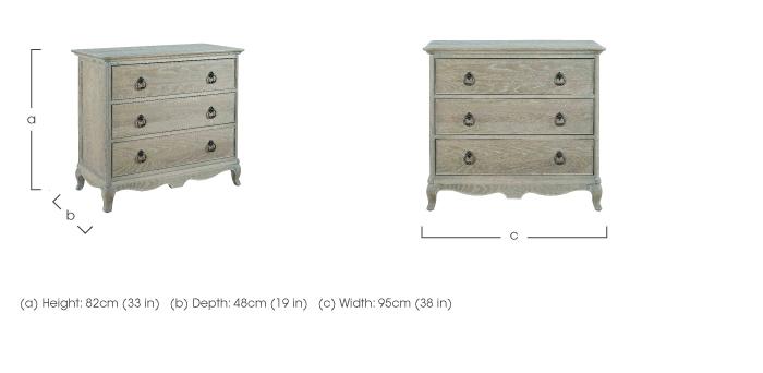 Camille 3 Drawer Oak Chest in  on Furniture Village
